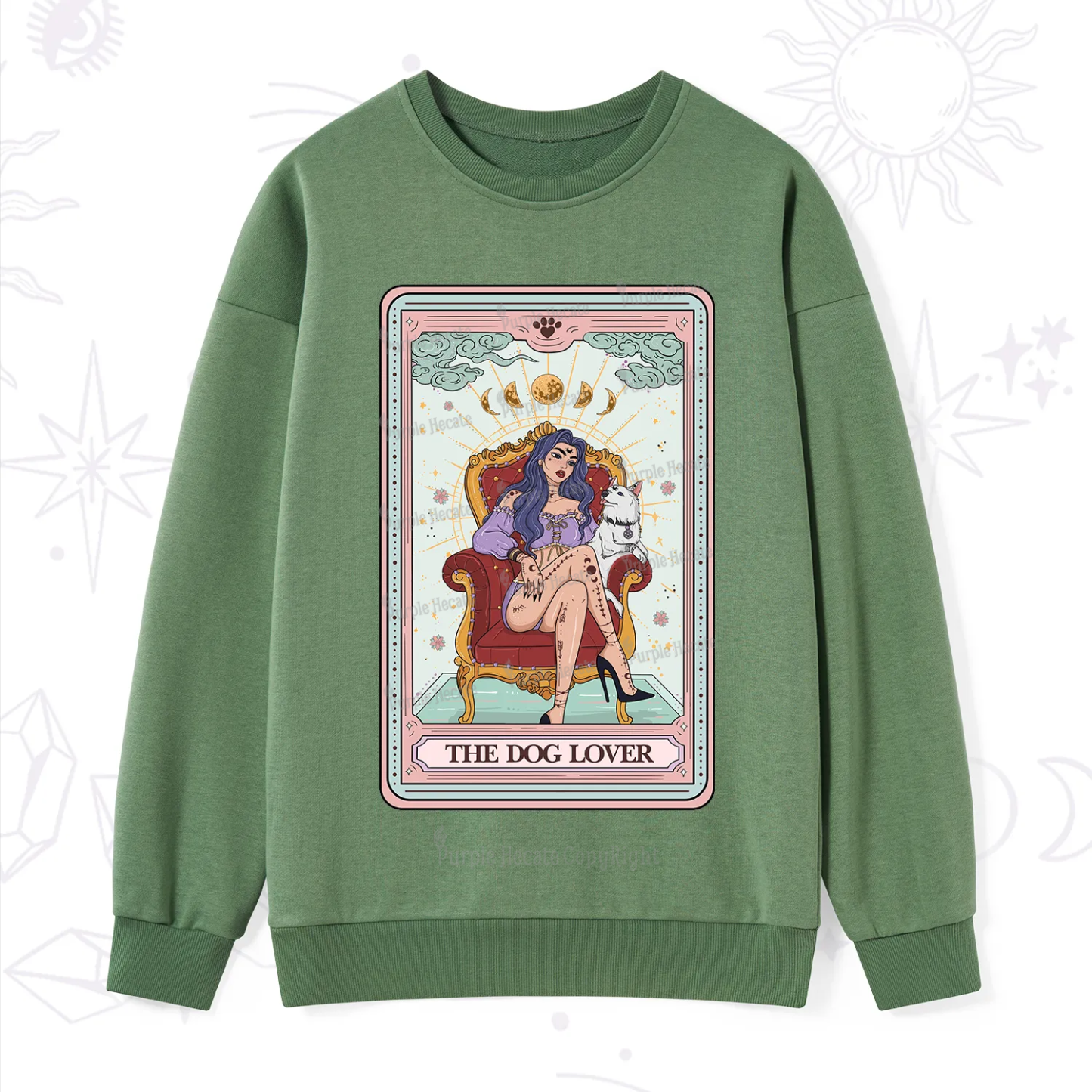 Purplehecate The Dog Lover Tarot Sweatshirt