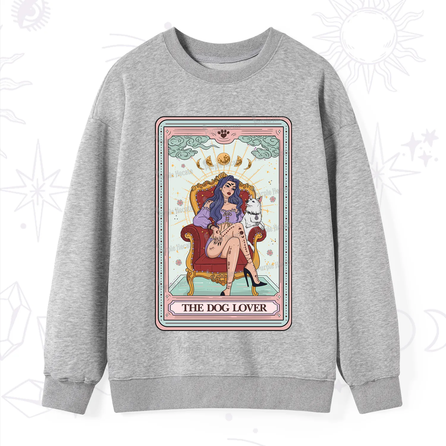Purplehecate The Dog Lover Tarot Sweatshirt