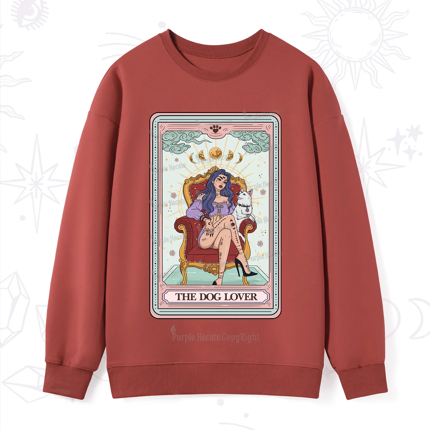 Purplehecate The Dog Lover Tarot Sweatshirt