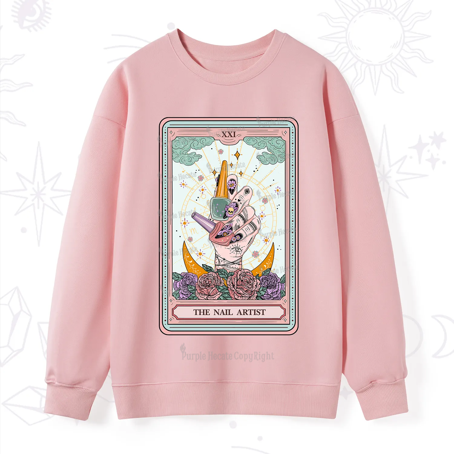 Purplehecate The Badass Nail Artist Tarot Sweatshirt