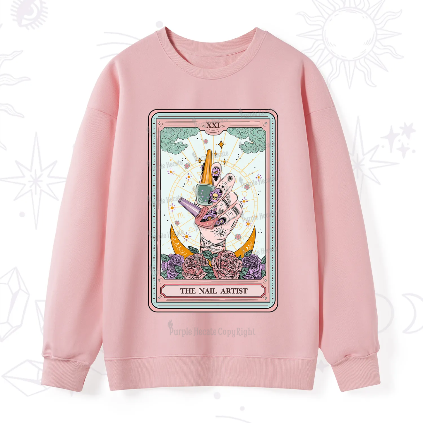 Purplehecate The Badass Nail Artist Tarot Sweatshirt