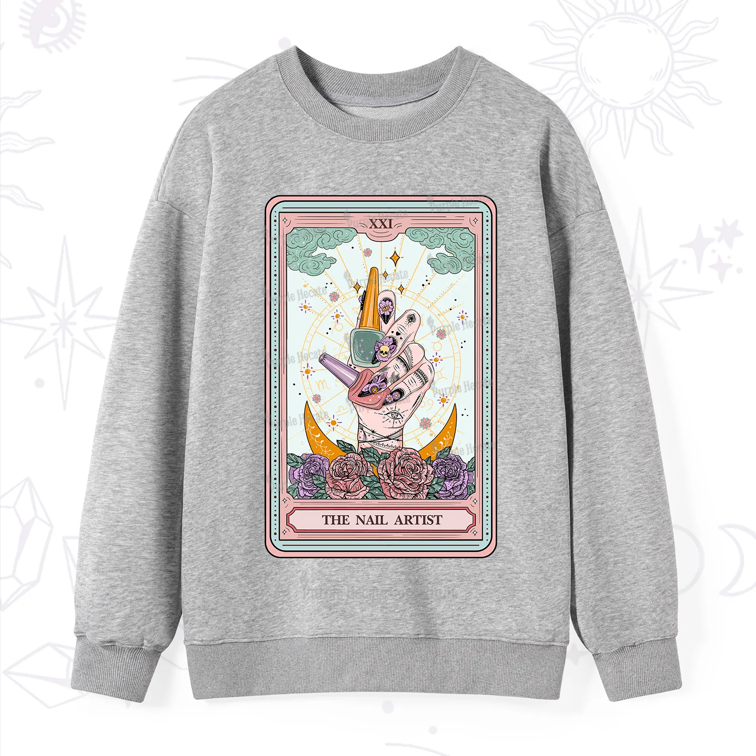 Purplehecate The Badass Nail Artist Tarot Sweatshirt