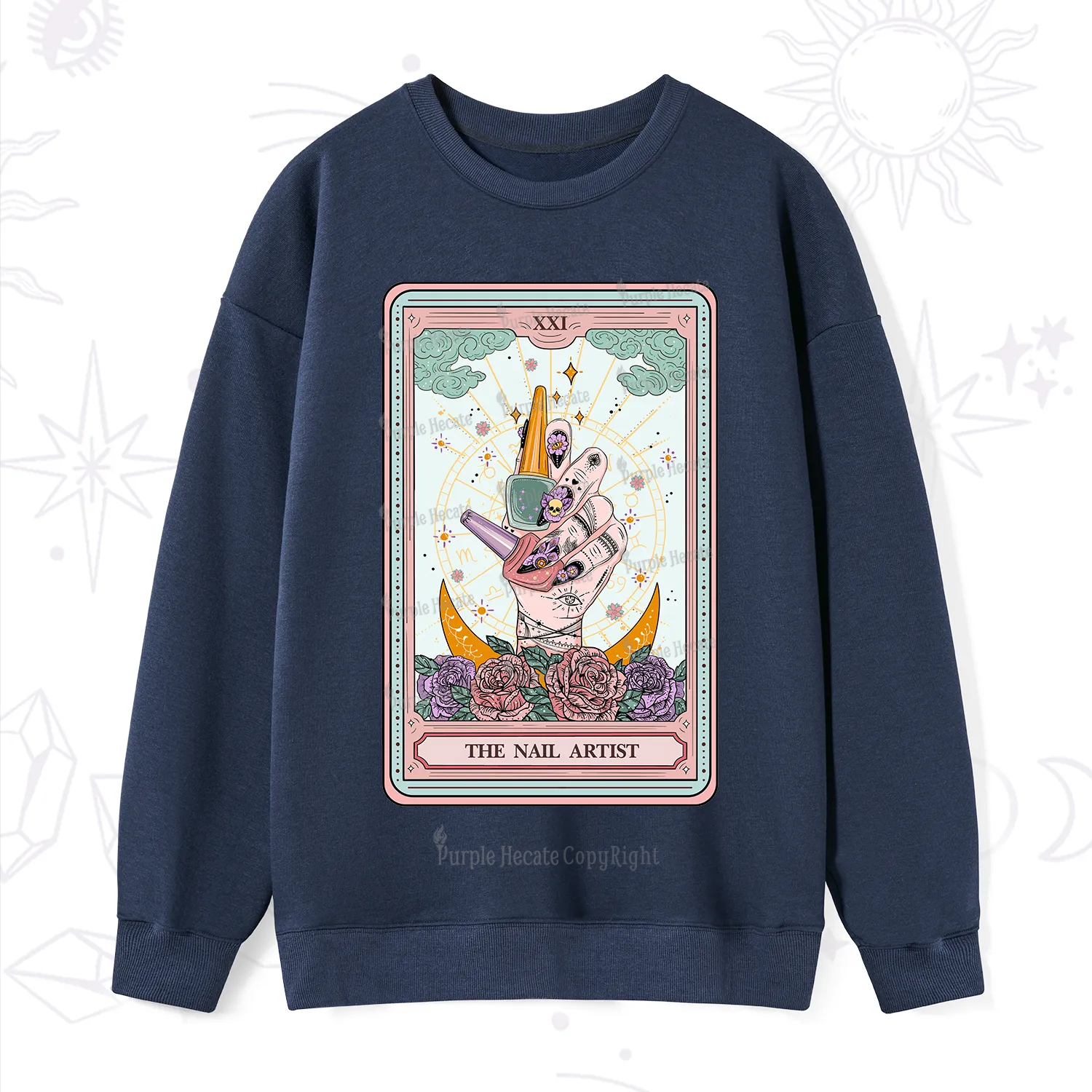 Purplehecate The Badass Nail Artist Tarot Sweatshirt