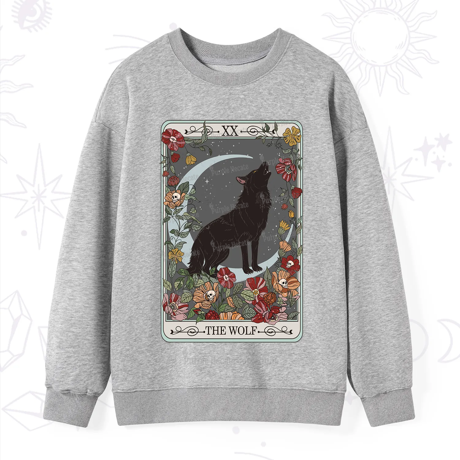 Purplehecate The Wolf Tarot Sweatshirt