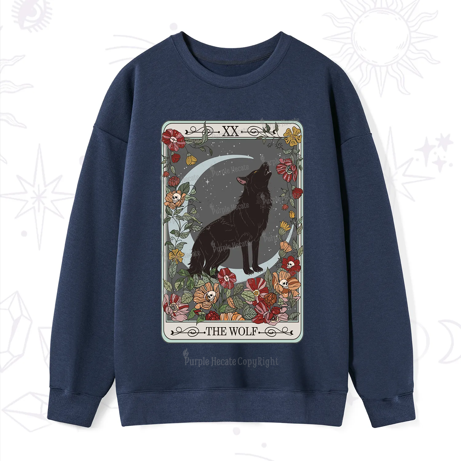 Purplehecate The Wolf Tarot Sweatshirt