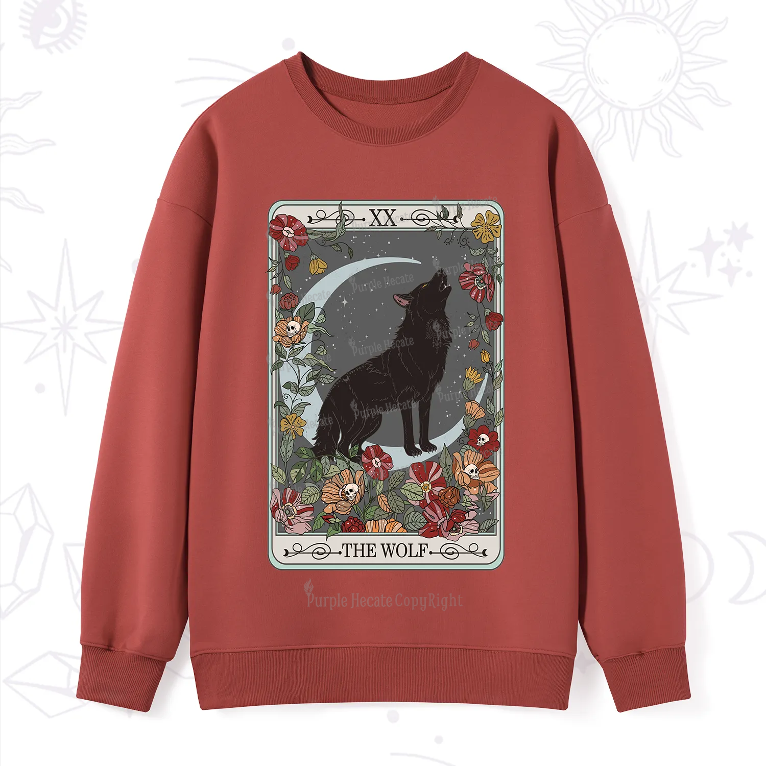Purplehecate The Wolf Tarot Sweatshirt