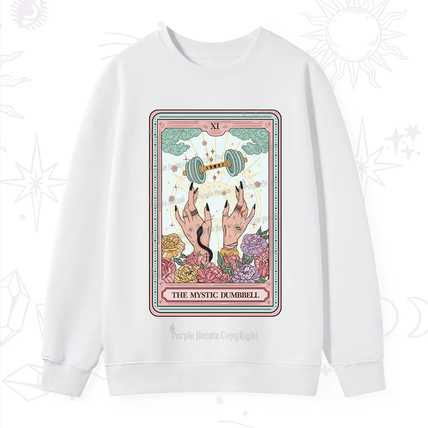 Purplehecate The Mystic Dumbbell Tarot Sweatshirt
