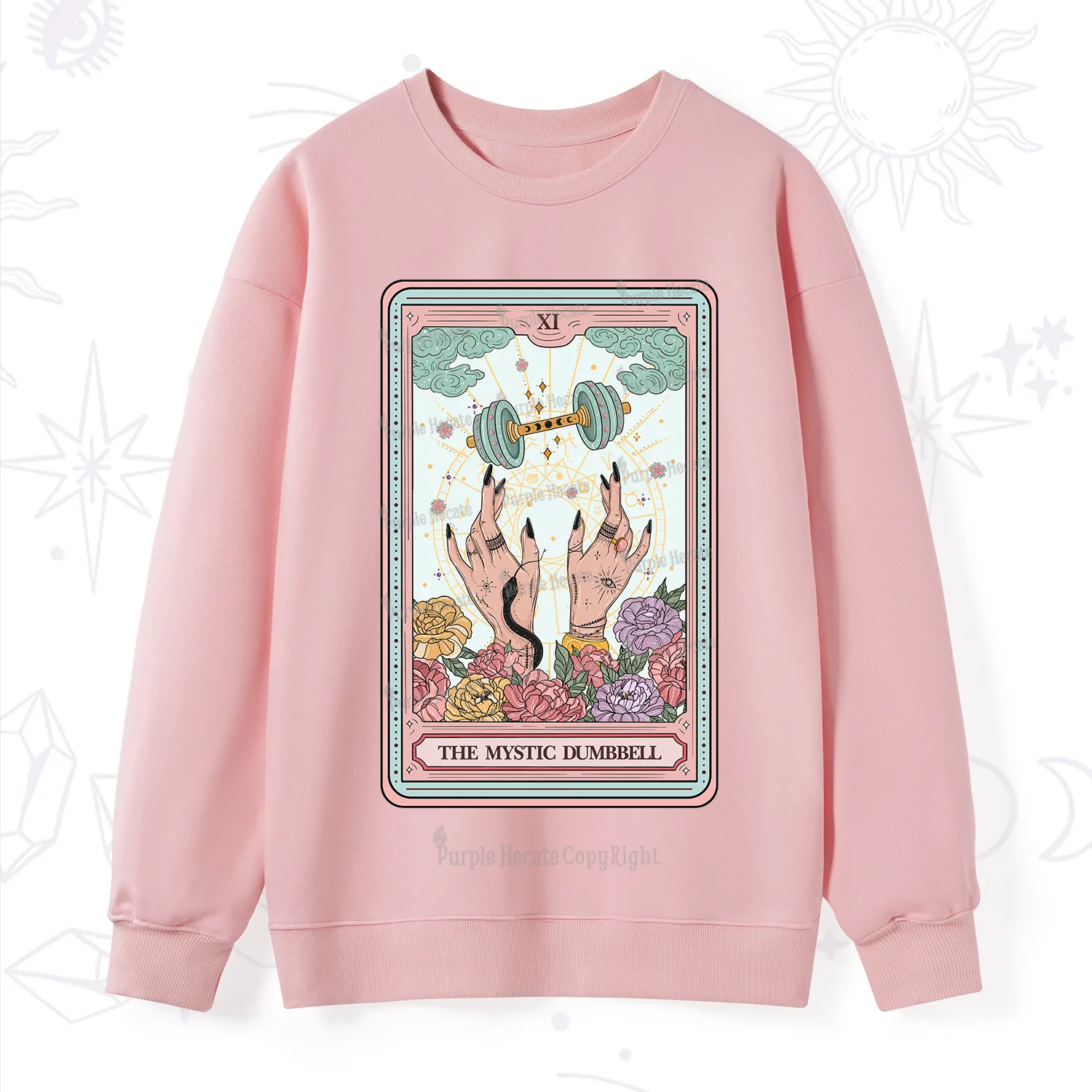 Purplehecate The Mystic Dumbbell Tarot Sweatshirt