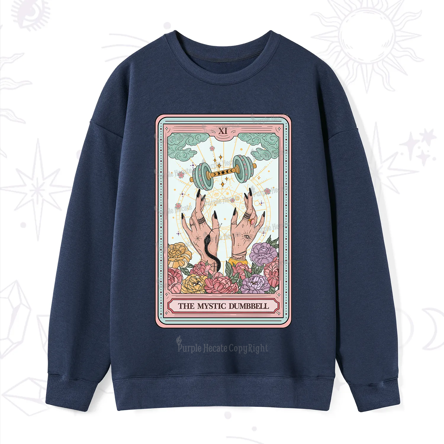 Purplehecate The Mystic Dumbbell Tarot Sweatshirt