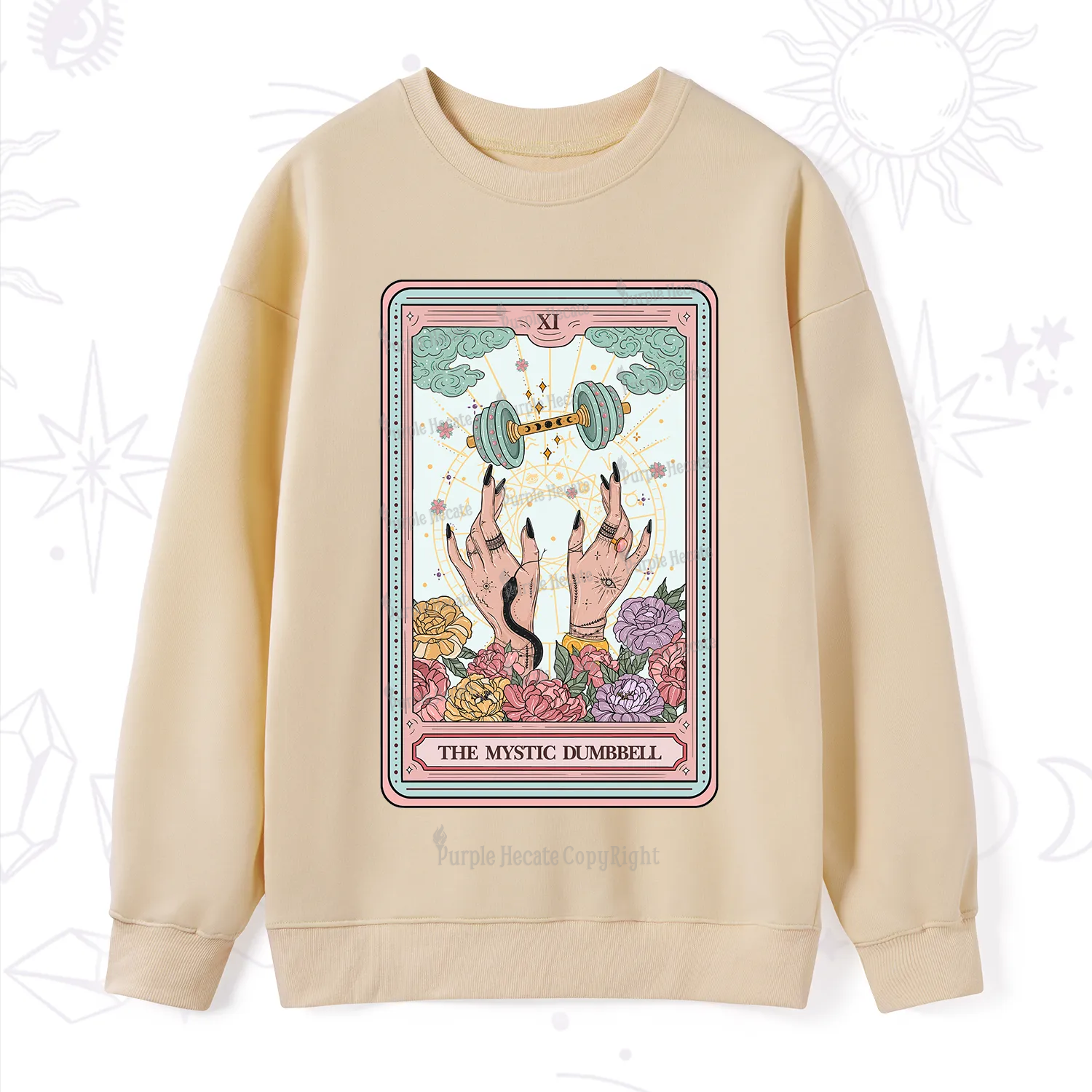 Purplehecate The Mystic Dumbbell Tarot Sweatshirt