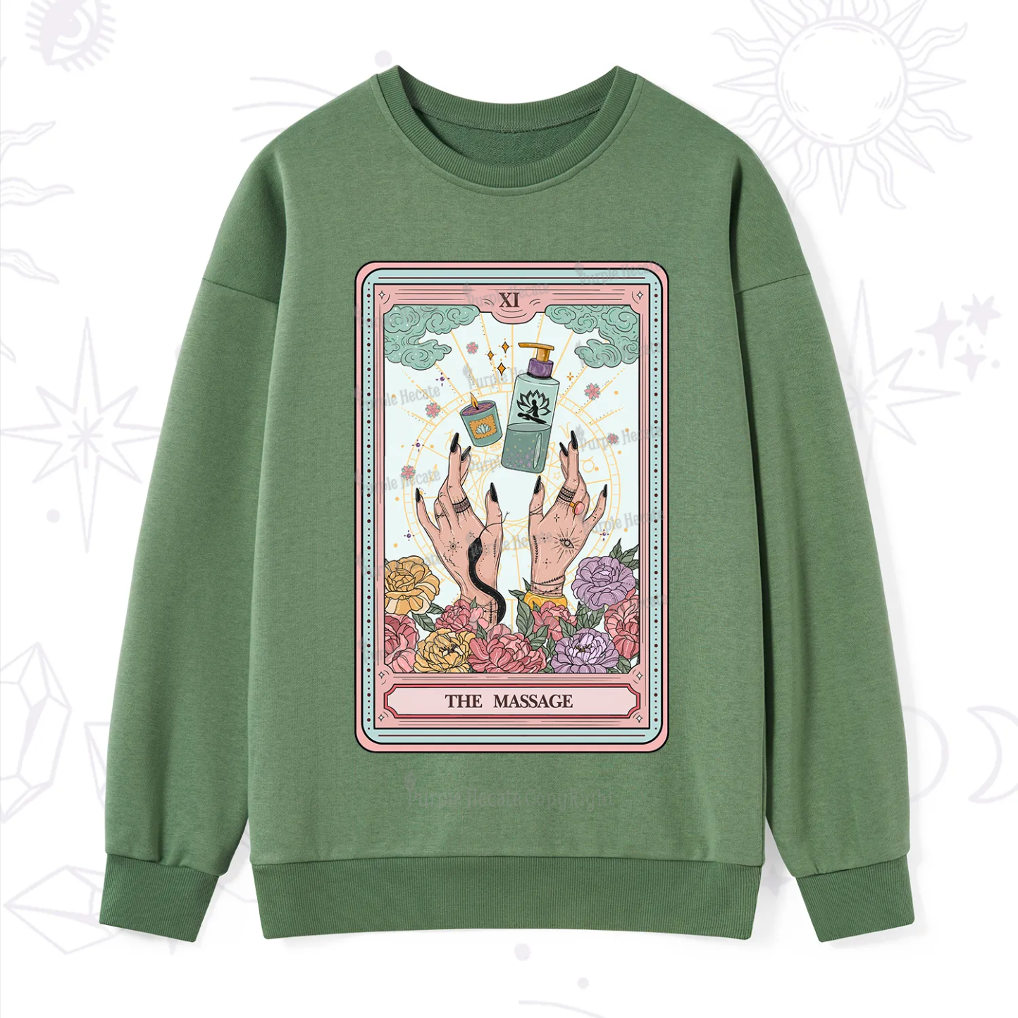 Purplehecate The Massage Tarot Sweatshirt