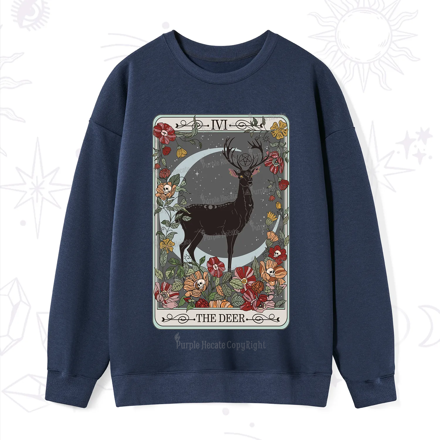 Purplehecate The Deer Tarot Sweatshirt