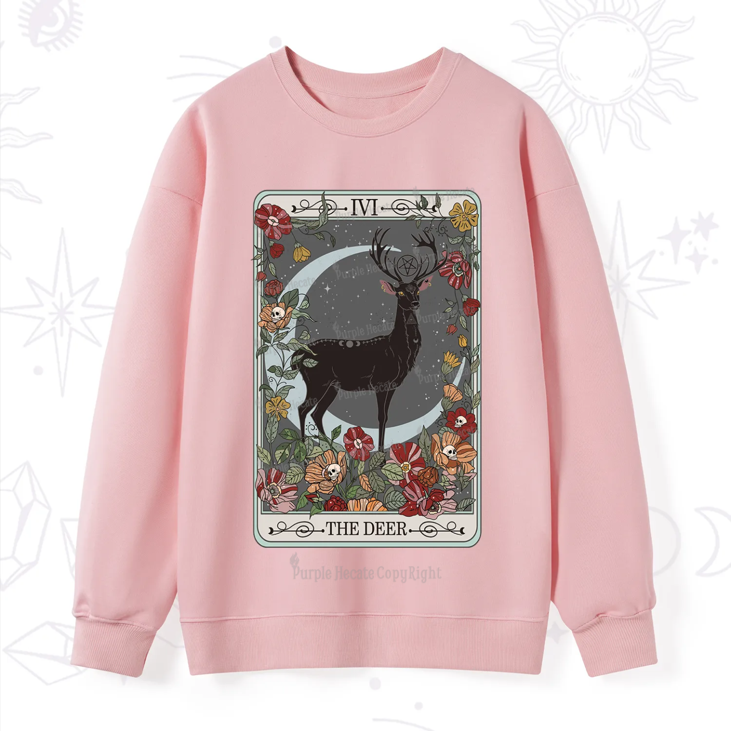 Purplehecate The Deer Tarot Sweatshirt