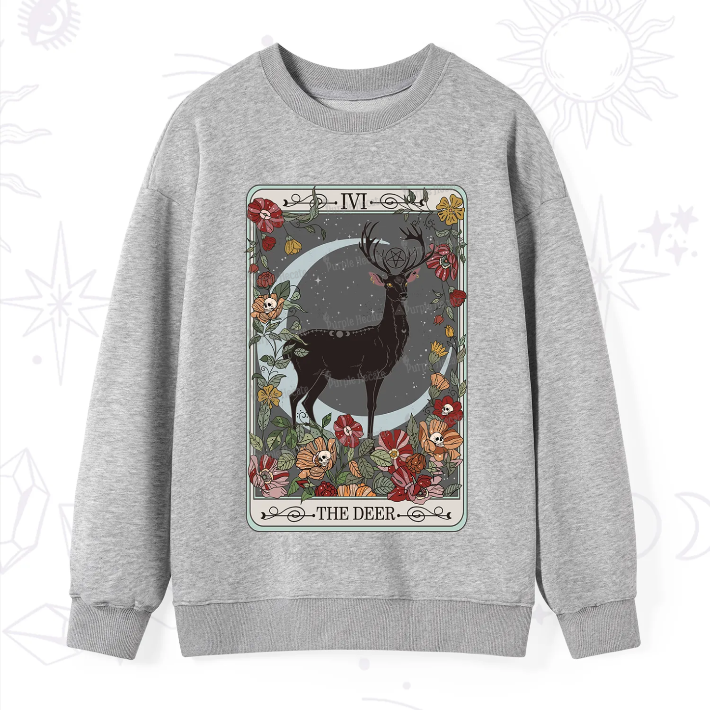 Purplehecate The Deer Tarot Sweatshirt
