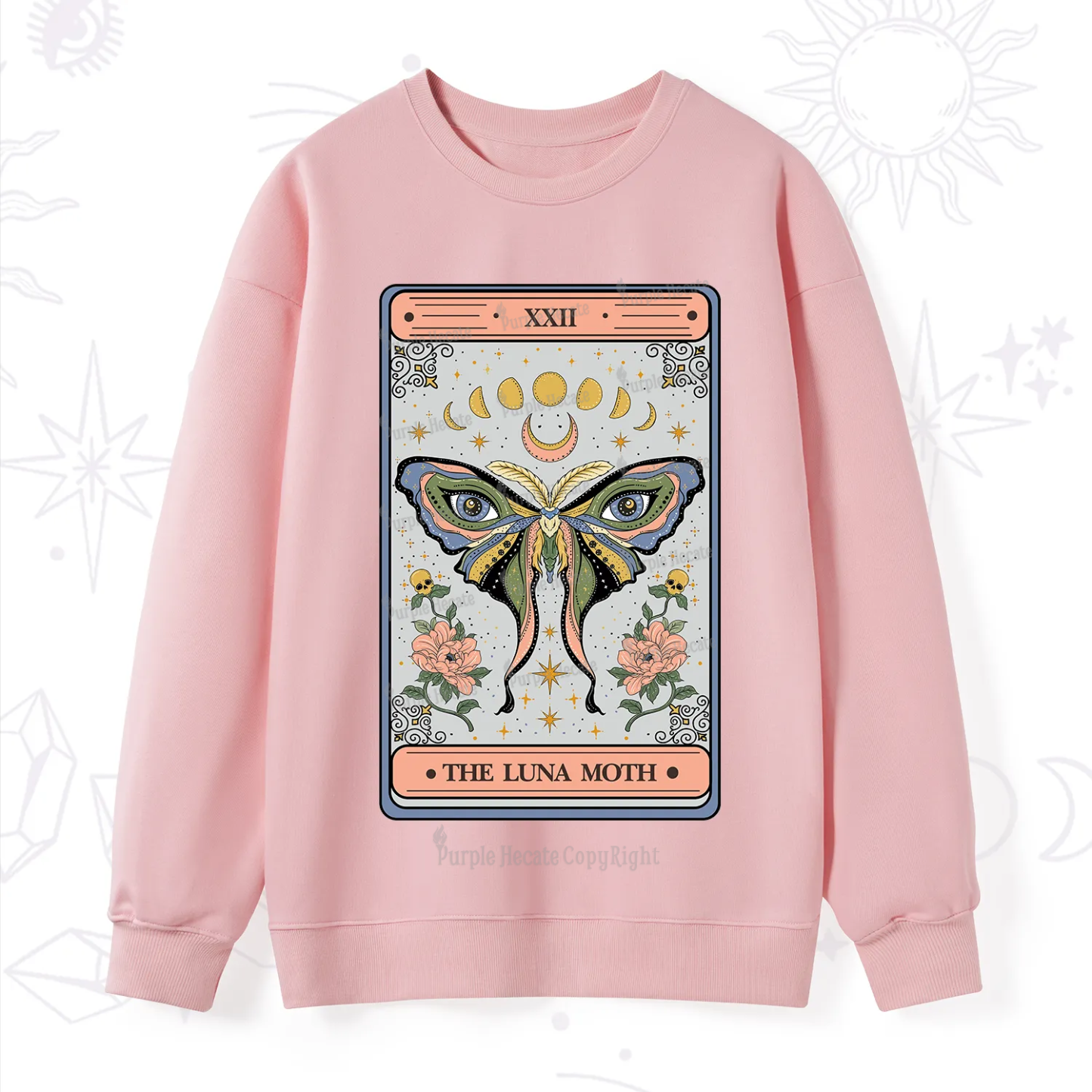 Purplehecate The Luna Moth Tarot Sweatshirt