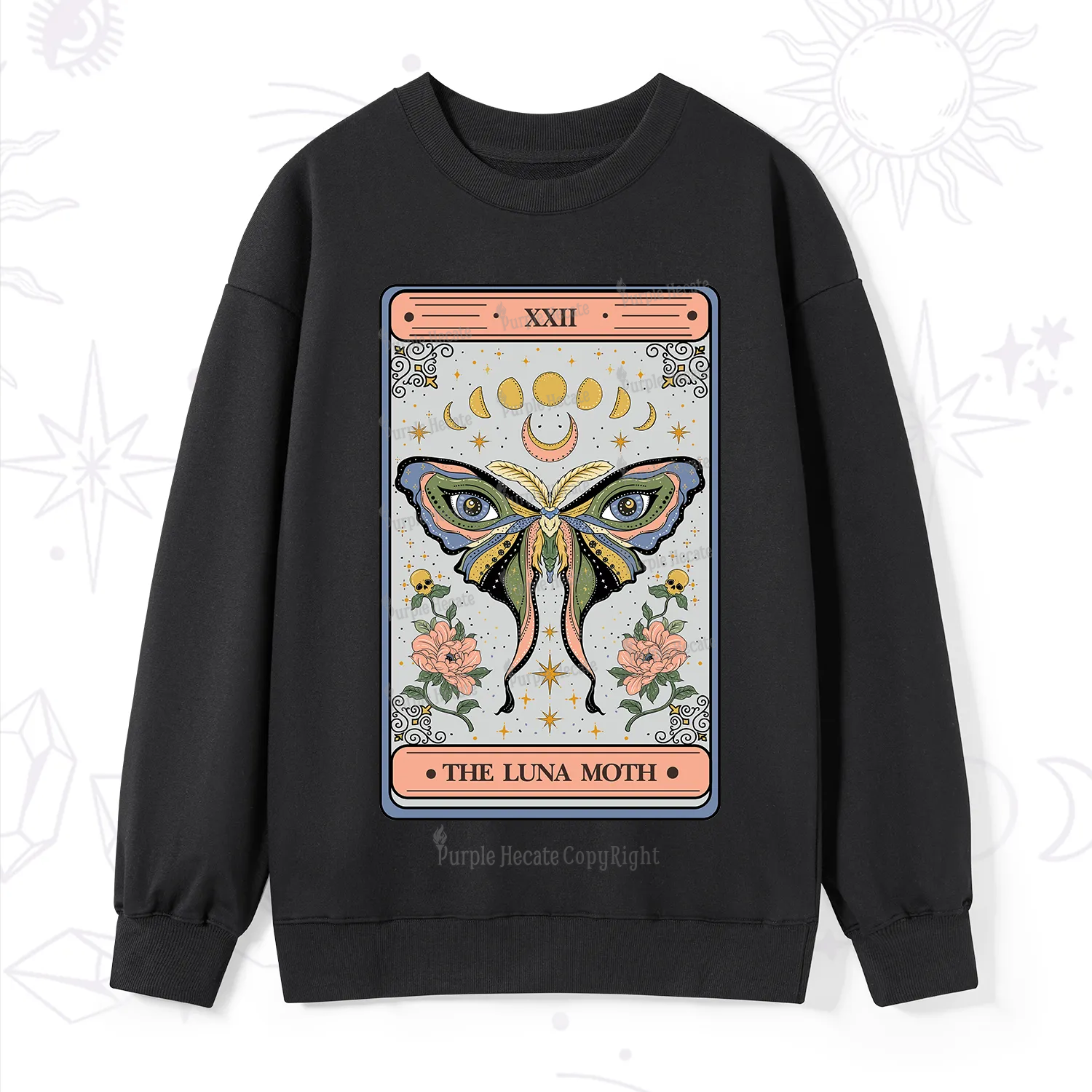 Purplehecate The Luna Moth Tarot Sweatshirt