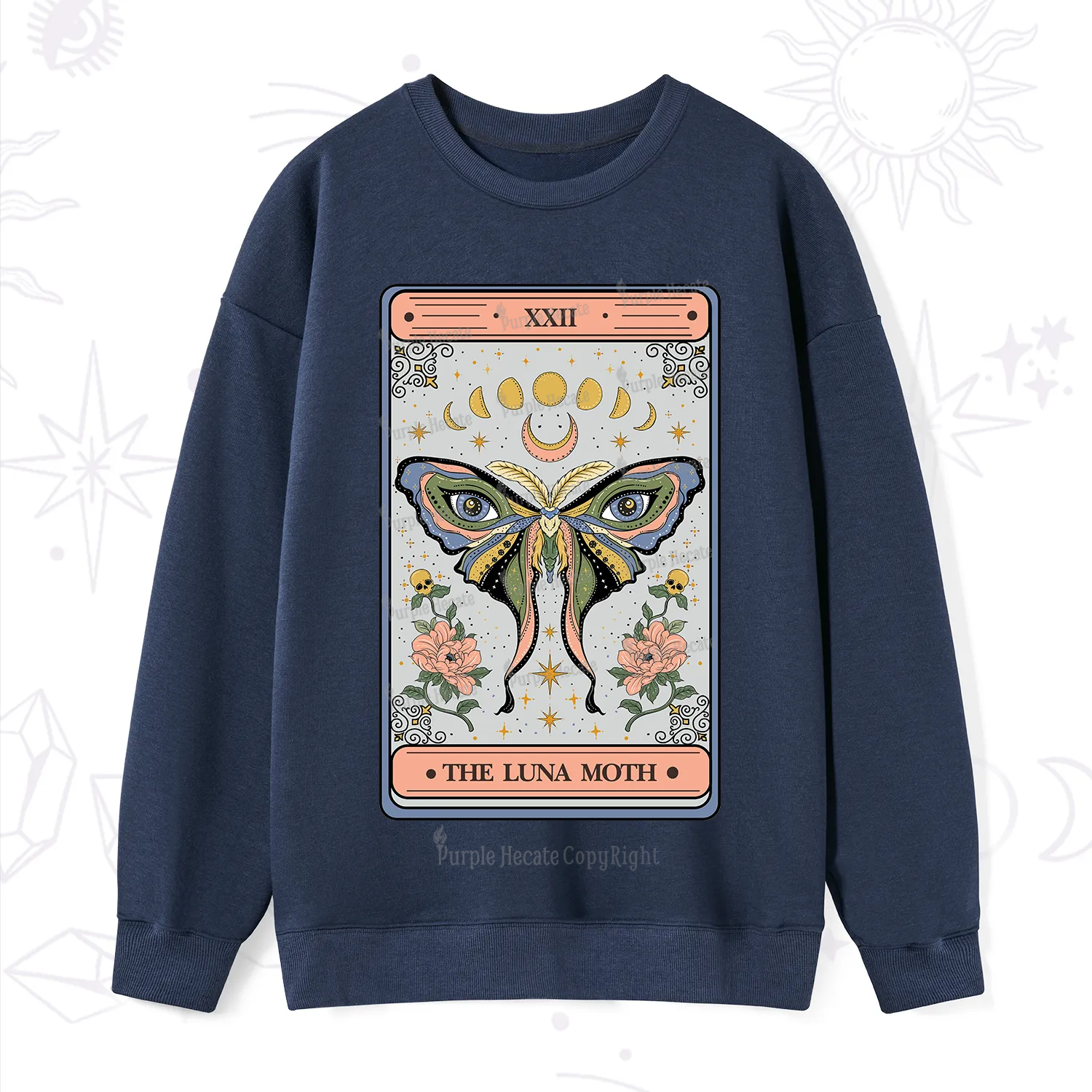 Purplehecate The Luna Moth Tarot Sweatshirt
