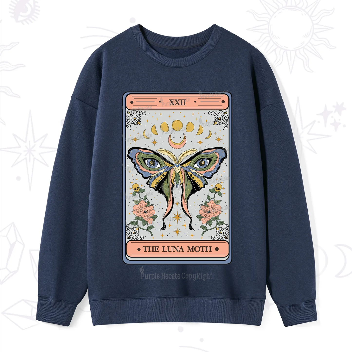 Purplehecate The Luna Moth Tarot Sweatshirt