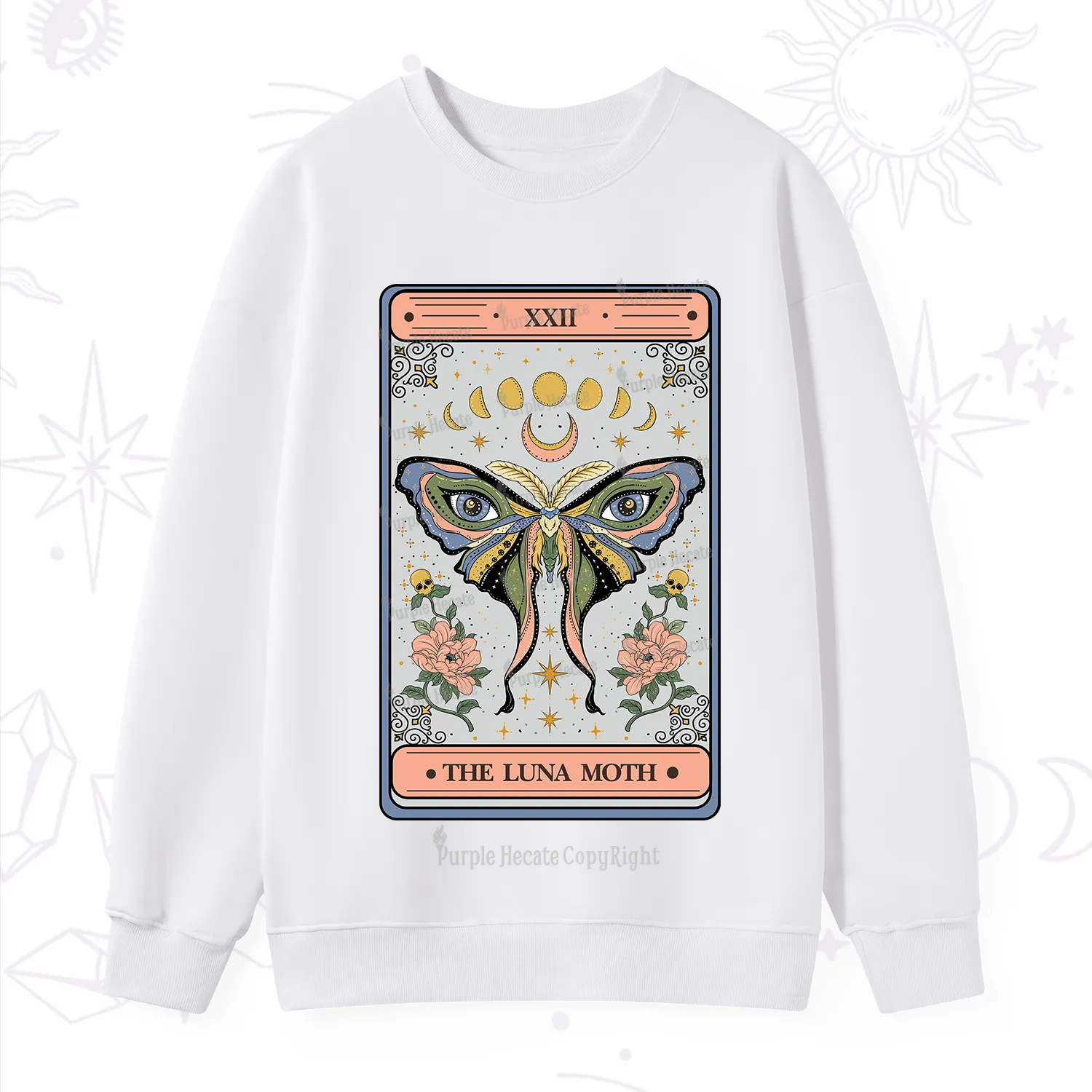 Purplehecate The Luna Moth Tarot Sweatshirt