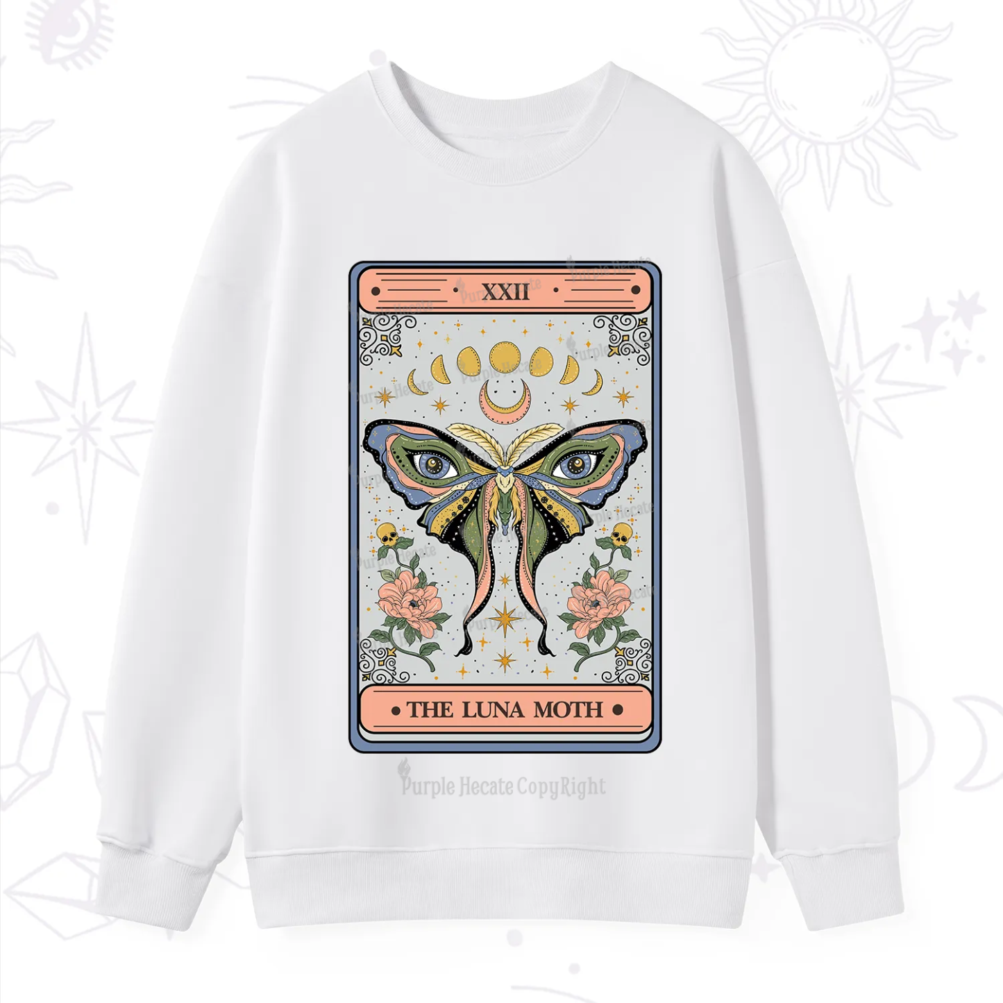 Purplehecate The Luna Moth Tarot Sweatshirt