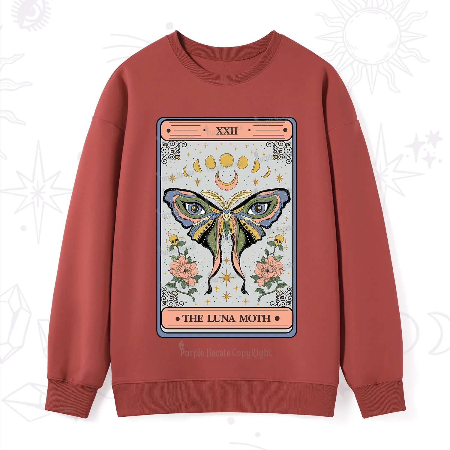 Purplehecate The Luna Moth Tarot Sweatshirt
