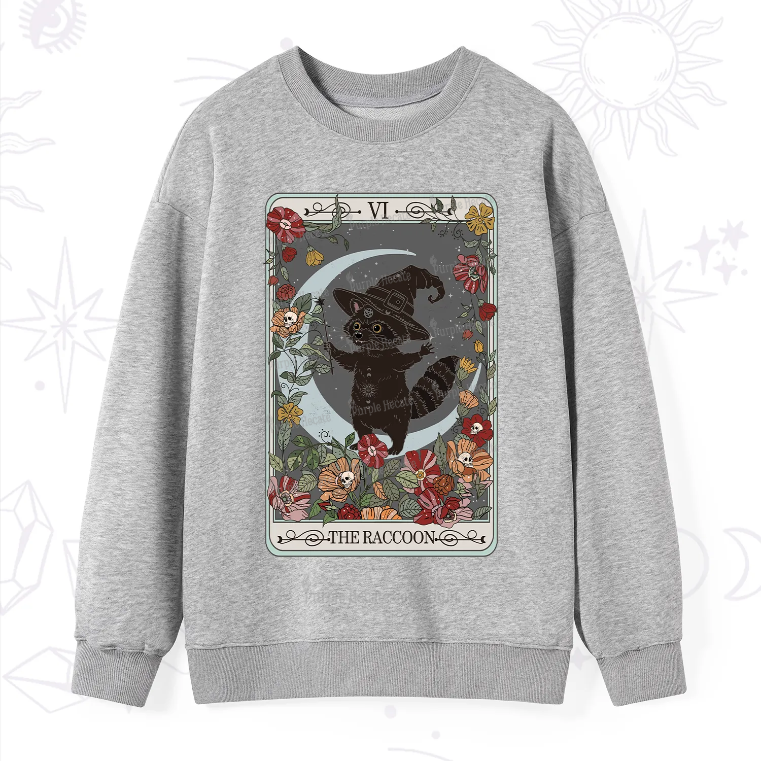 Purplehecate The Raccoon Tarot Sweatshirt