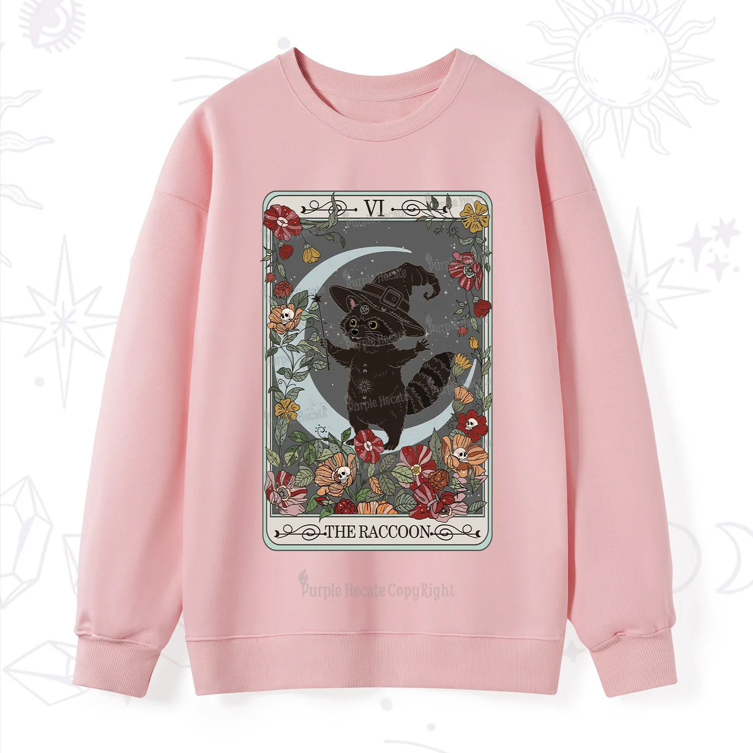 Purplehecate The Raccoon Tarot Sweatshirt