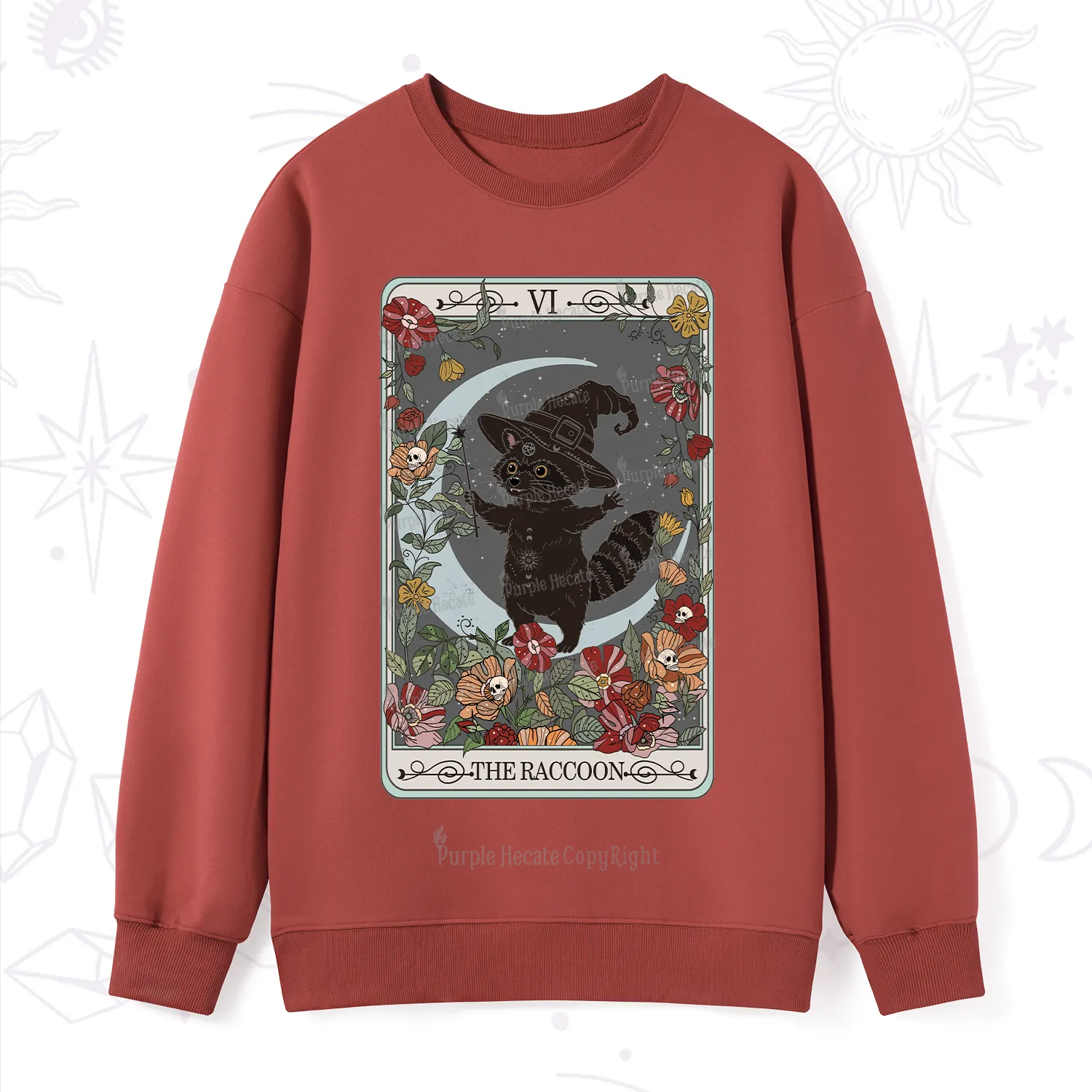 Purplehecate The Raccoon Tarot Sweatshirt