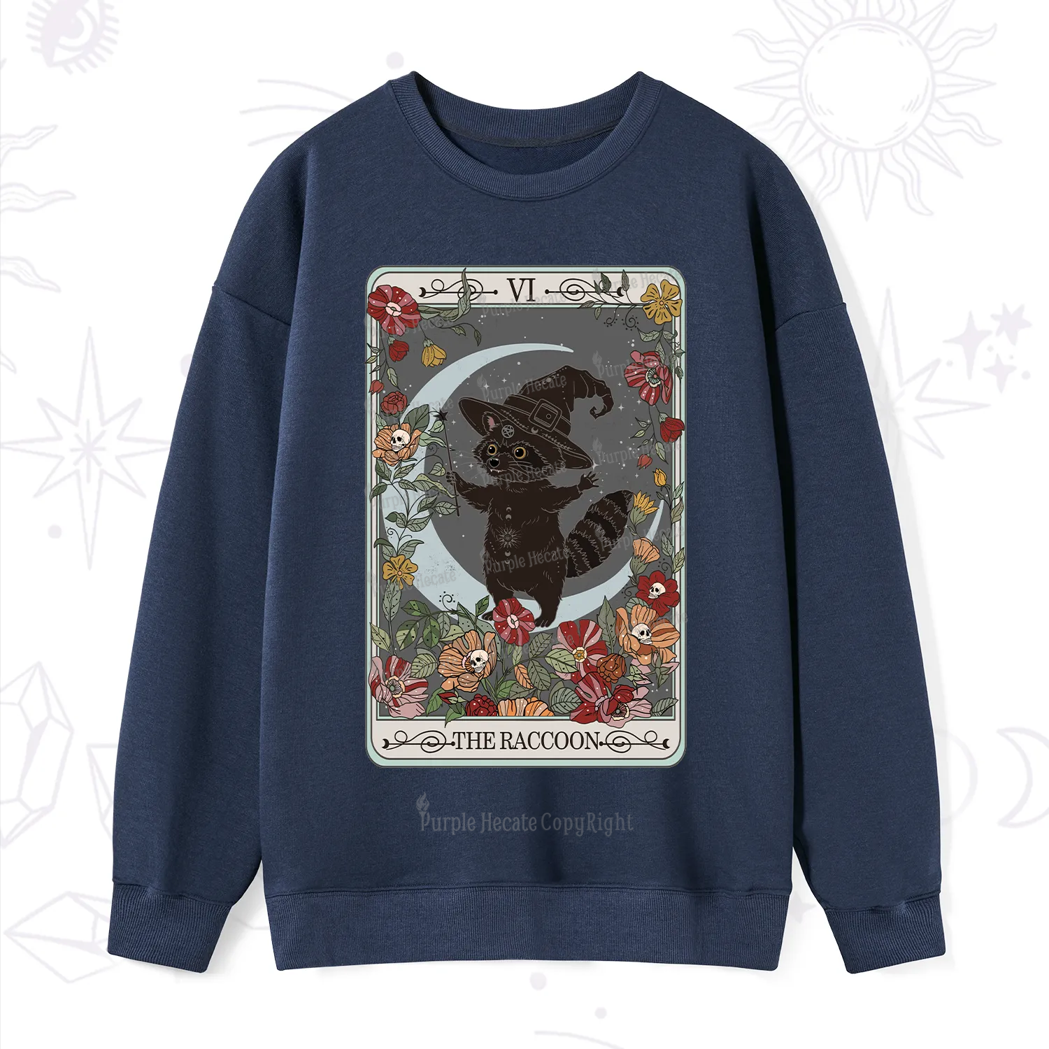 Purplehecate The Raccoon Tarot Sweatshirt