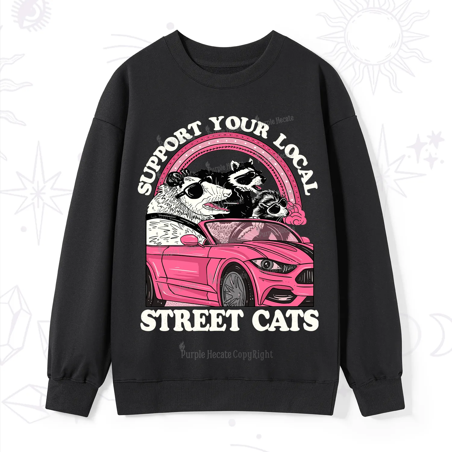 Purplehecate Support Local Street Cats Sweatshirt