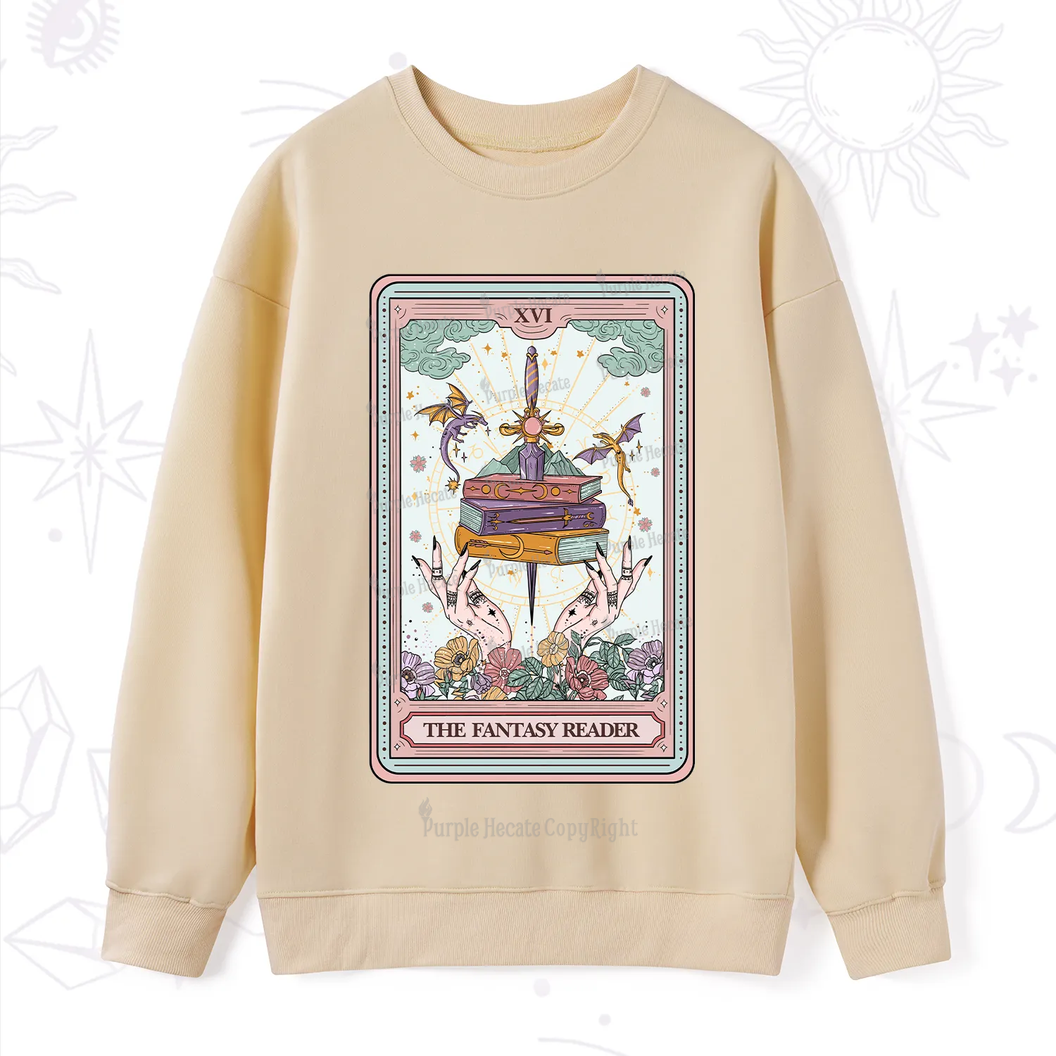 Purplehecate The Fantasy Reader Tarot Sweatshirt