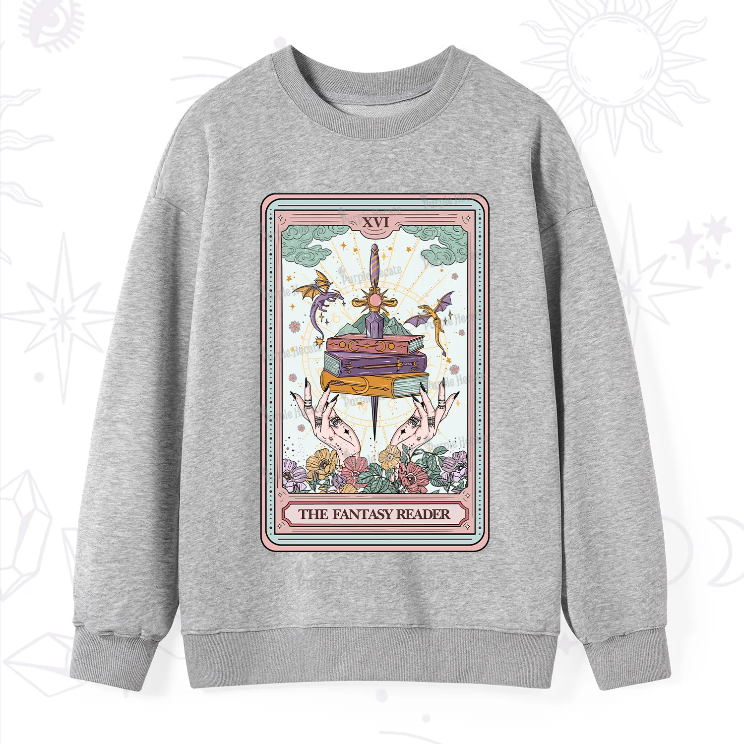 Purplehecate The Fantasy Reader Tarot Sweatshirt