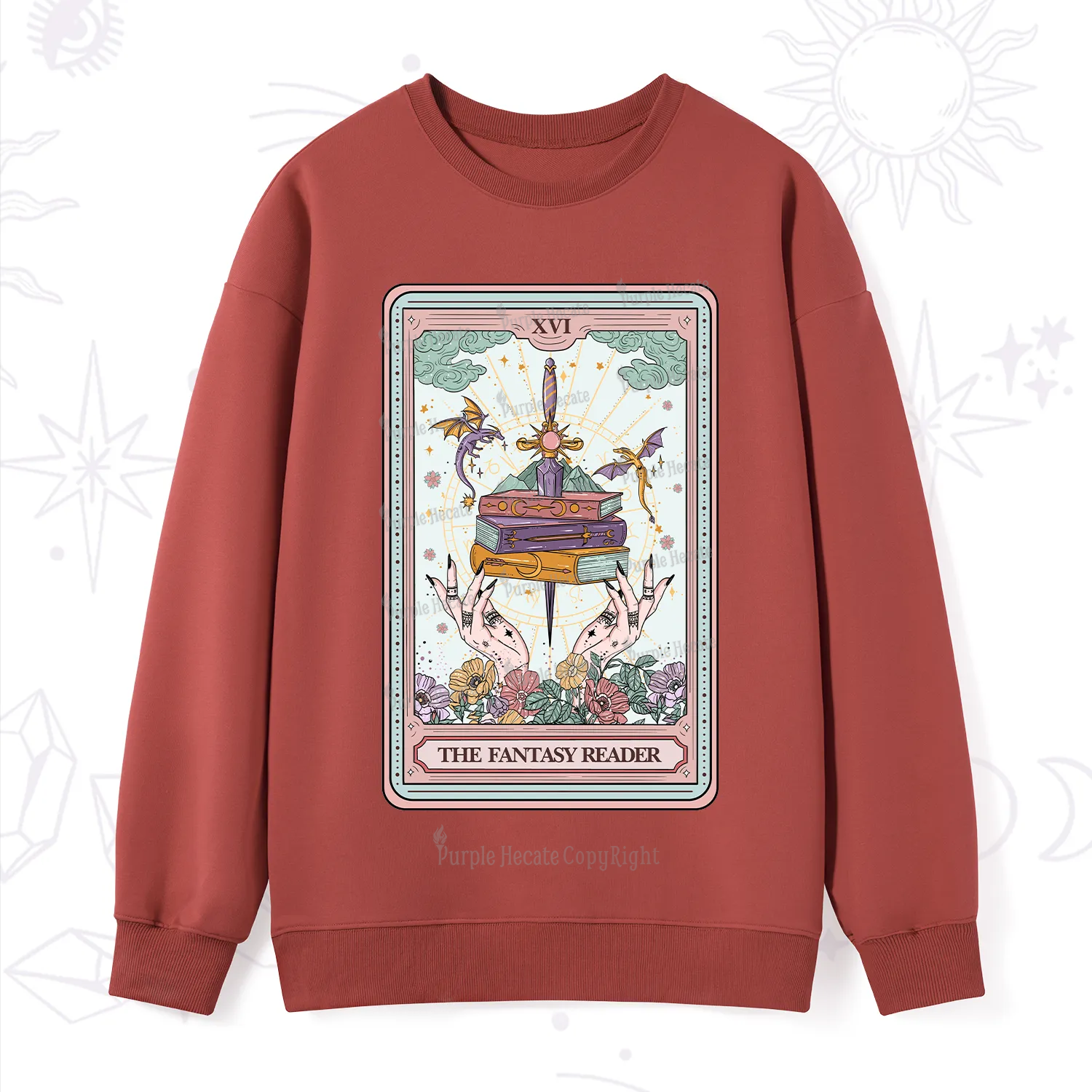 Purplehecate The Fantasy Reader Tarot Sweatshirt