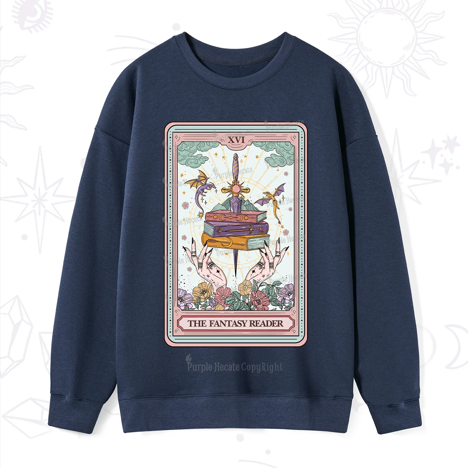 Purplehecate The Fantasy Reader Tarot Sweatshirt