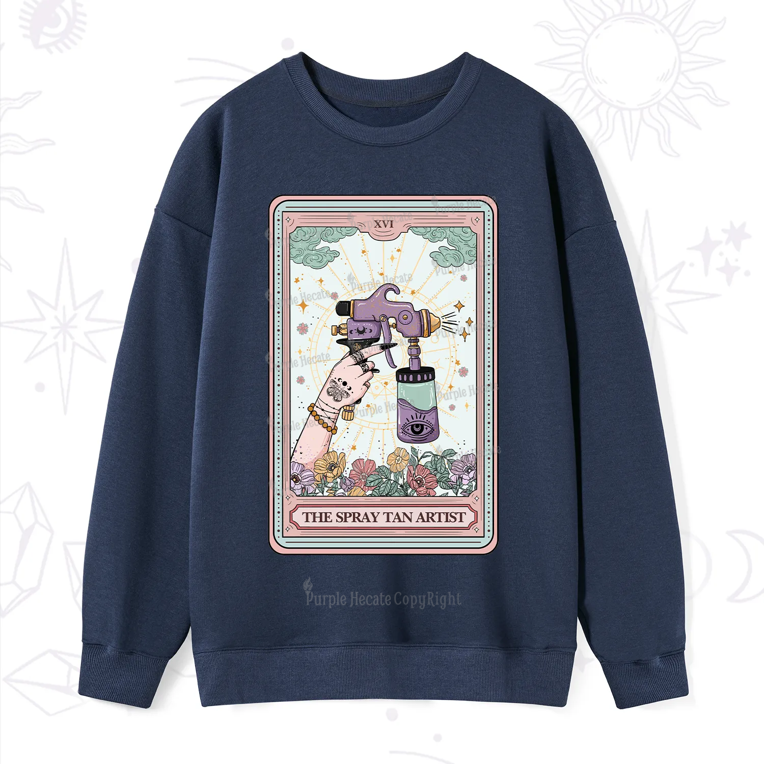 Purplehecate The Spary Tan Artist Tarot Sweatshirt