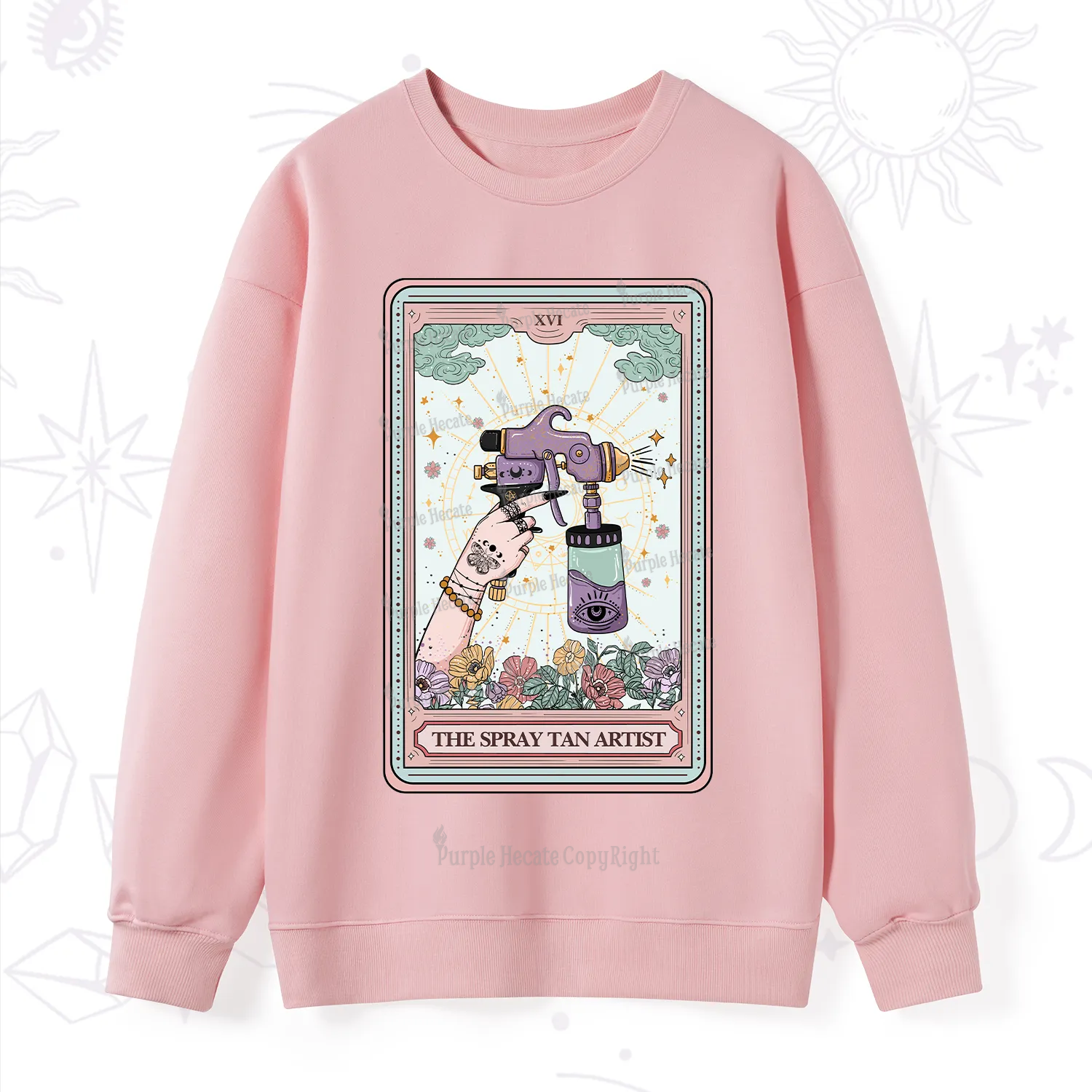 Purplehecate The Spary Tan Artist Tarot Sweatshirt