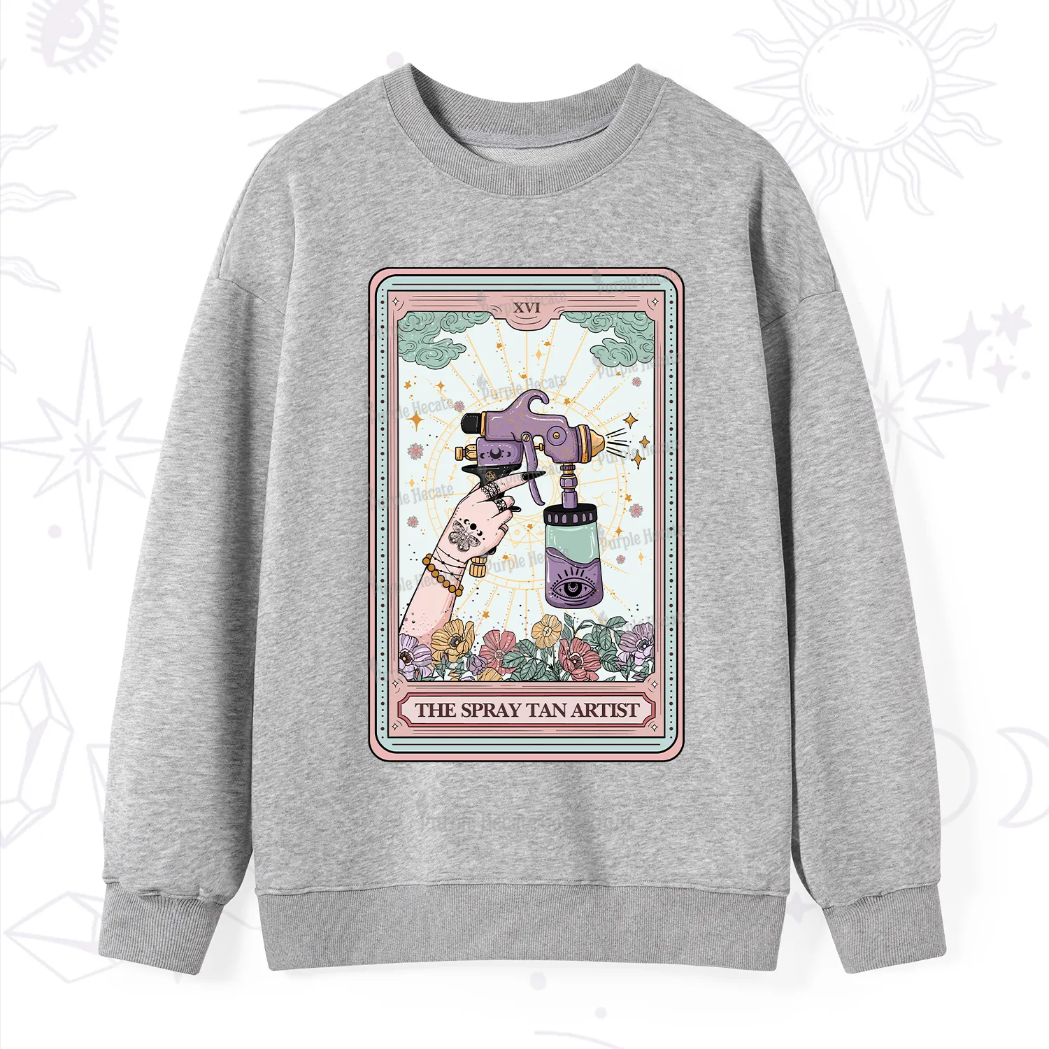 Purplehecate The Spary Tan Artist Tarot Sweatshirt