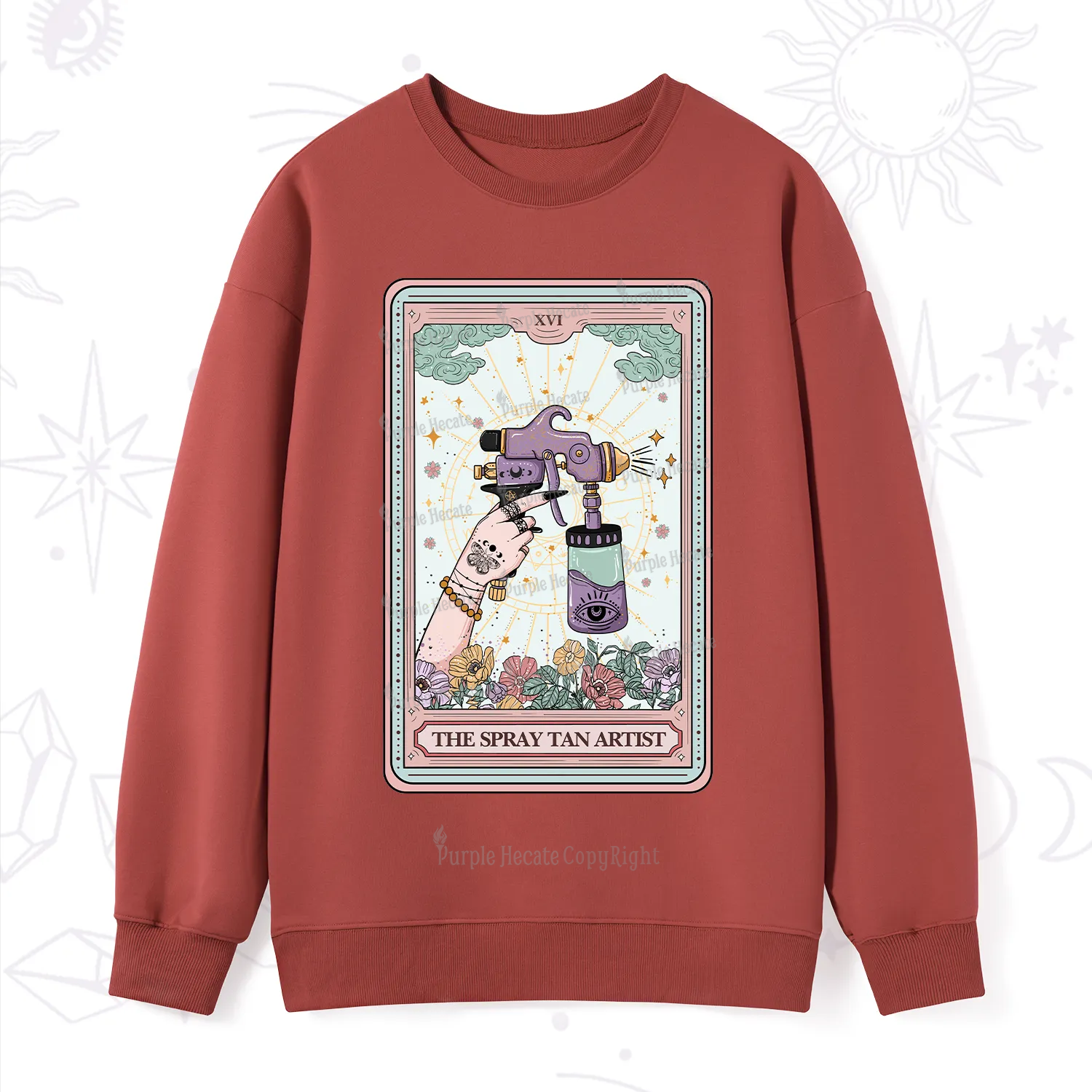 Purplehecate The Spary Tan Artist Tarot Sweatshirt