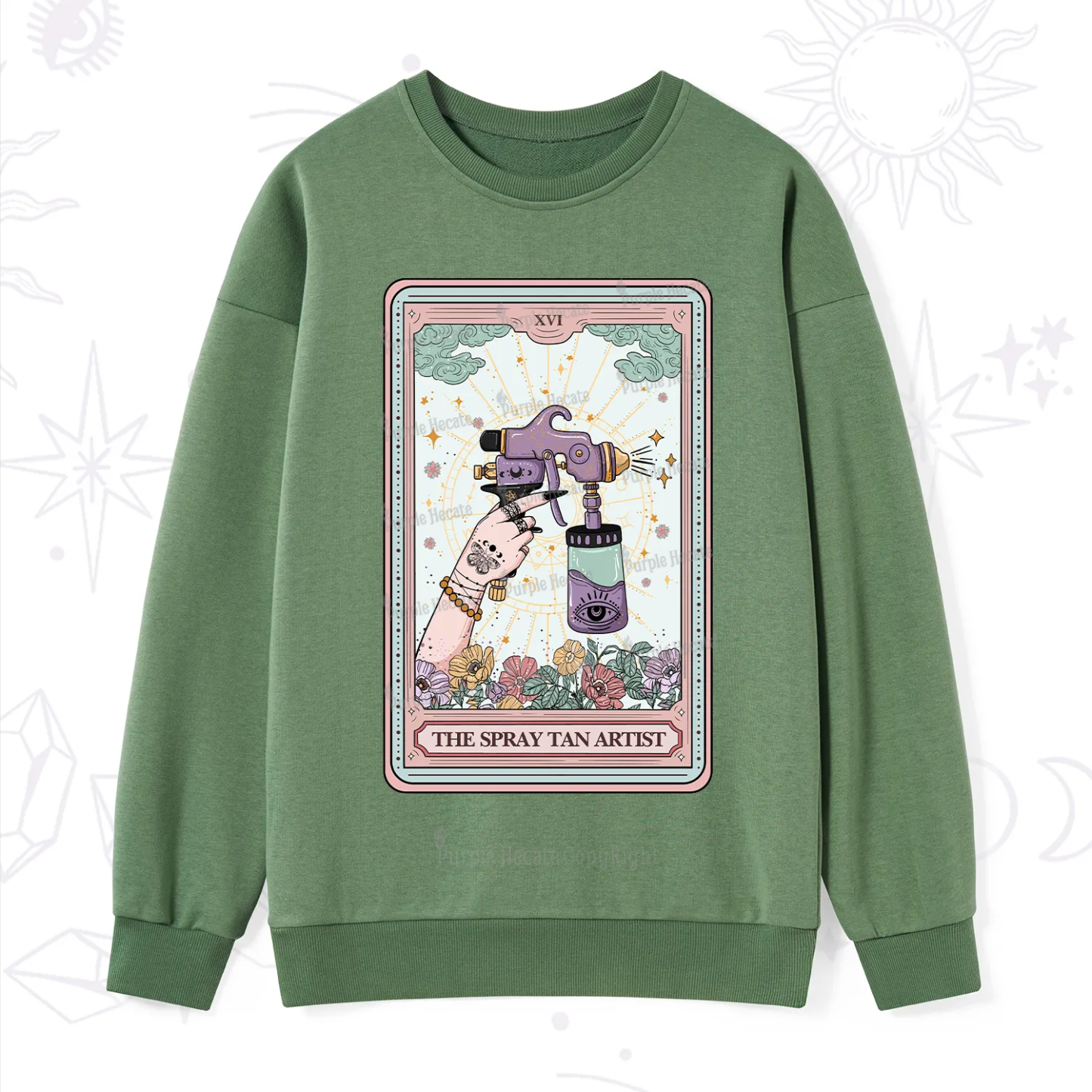 Purplehecate The Spary Tan Artist Tarot Sweatshirt
