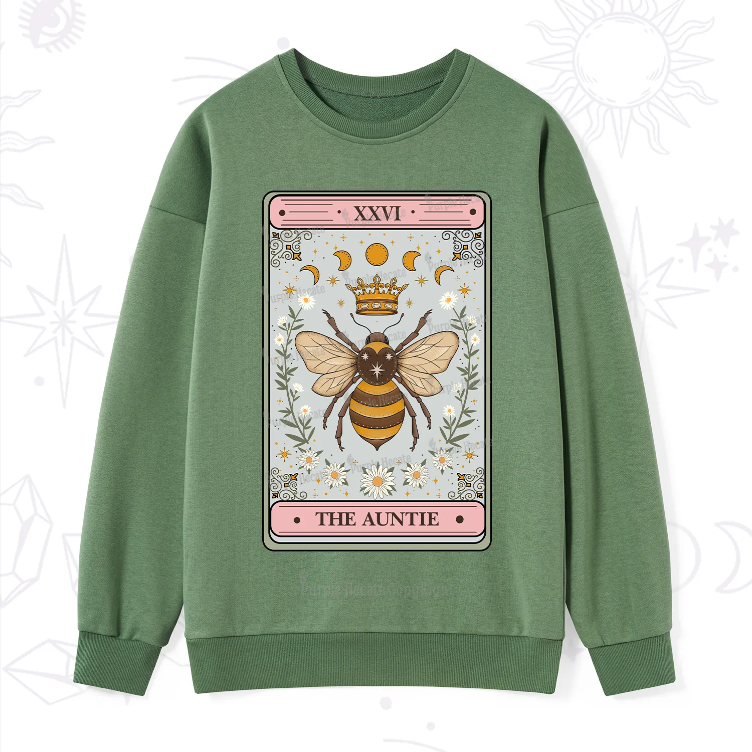 Purplehecate The Auntie Tarot Sweatshirt