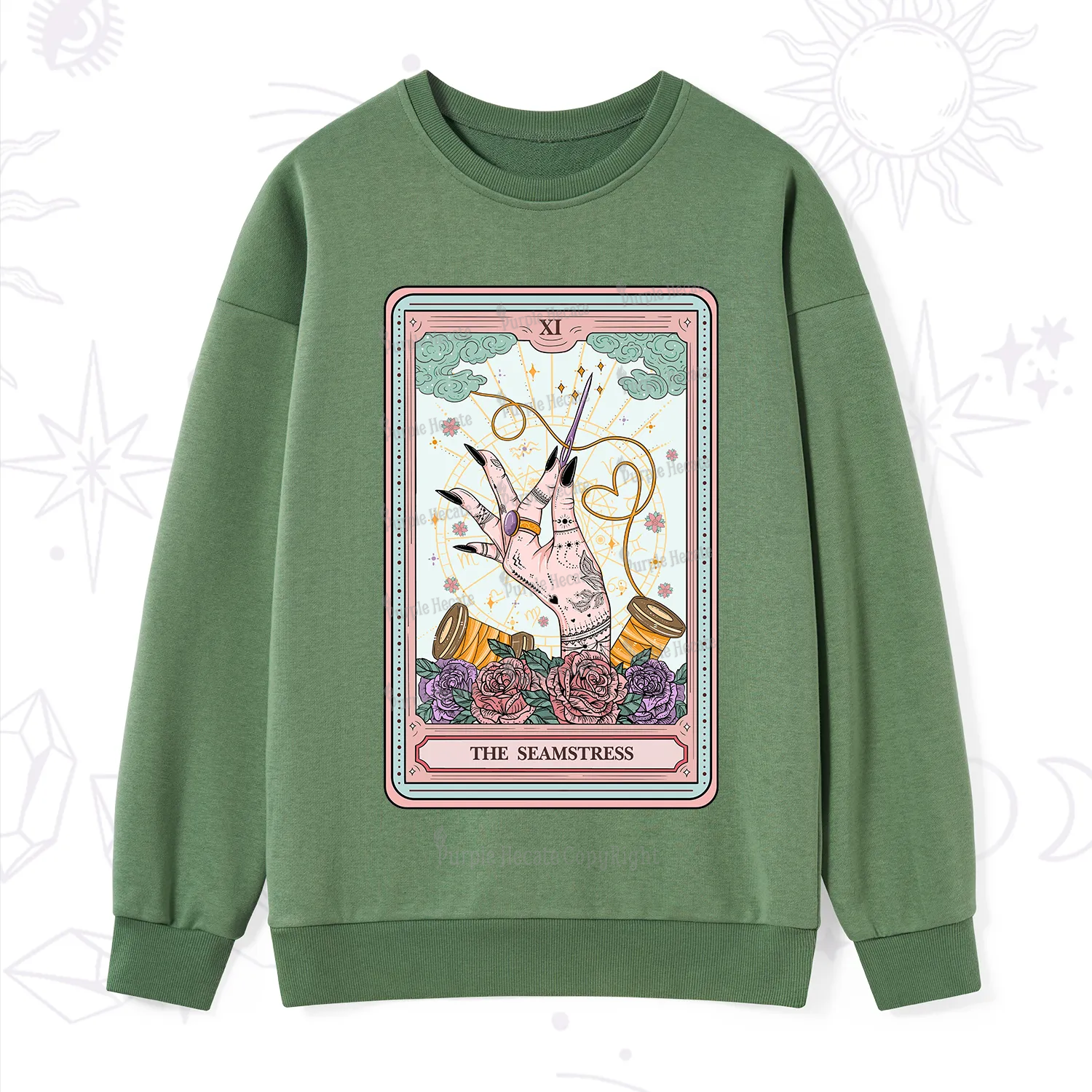 Purplehecate The Seamstress Tarot Sweatshirt