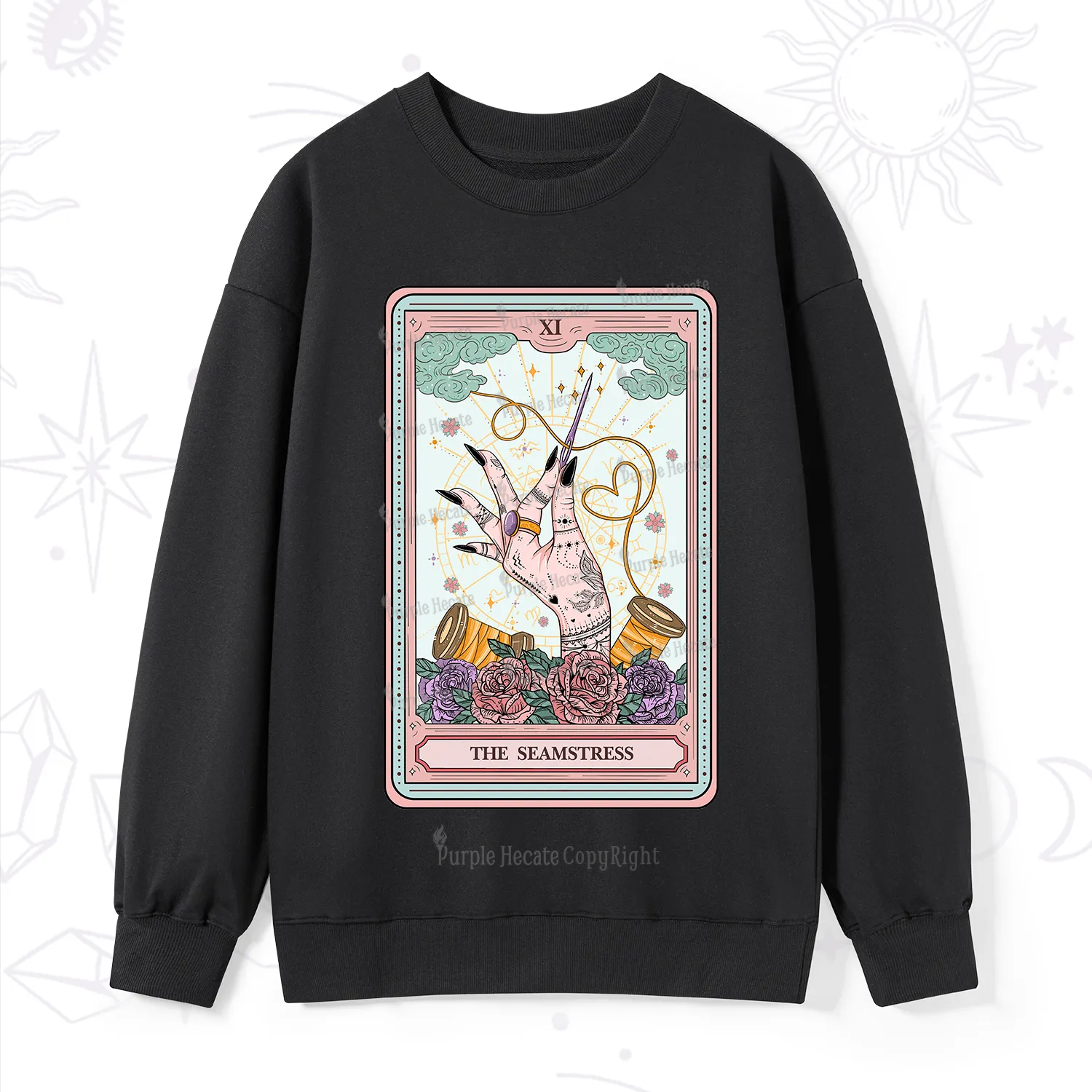 Purplehecate The Seamstress Tarot Sweatshirt