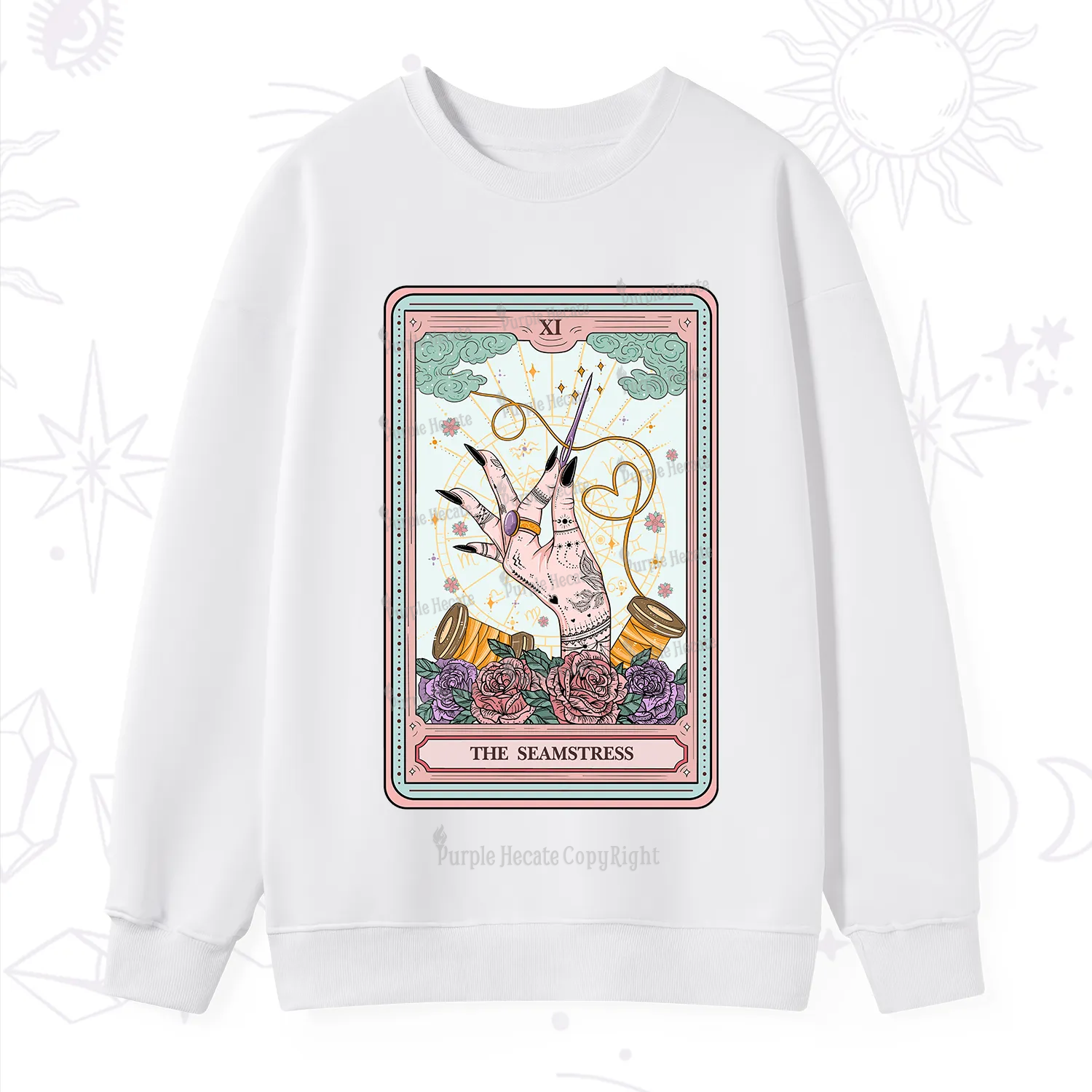Purplehecate The Seamstress Tarot Sweatshirt