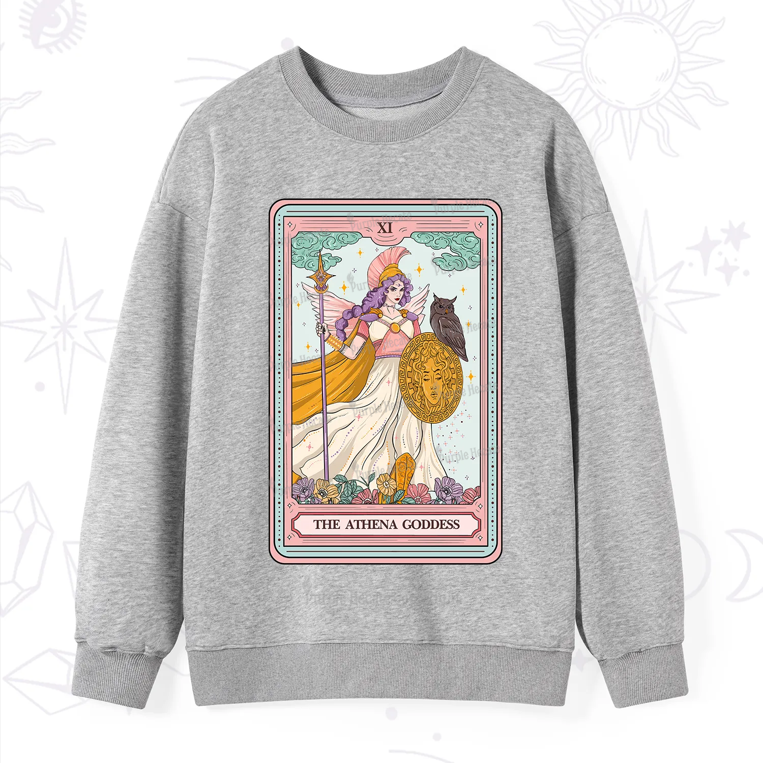 Purplehecate The Athena Goddess Tarot Sweatshirt