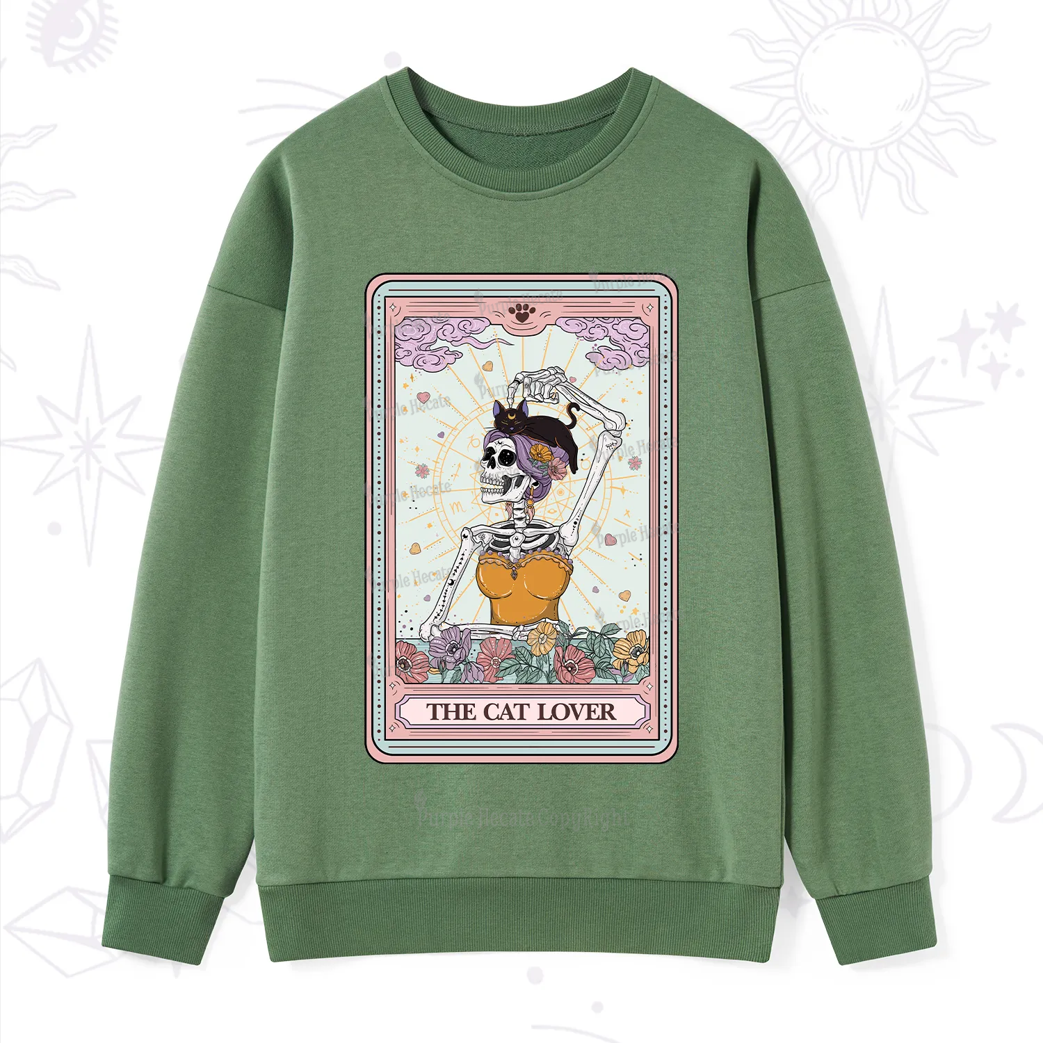 Purplehecate The Cat Lover Tarot Sweatshirt