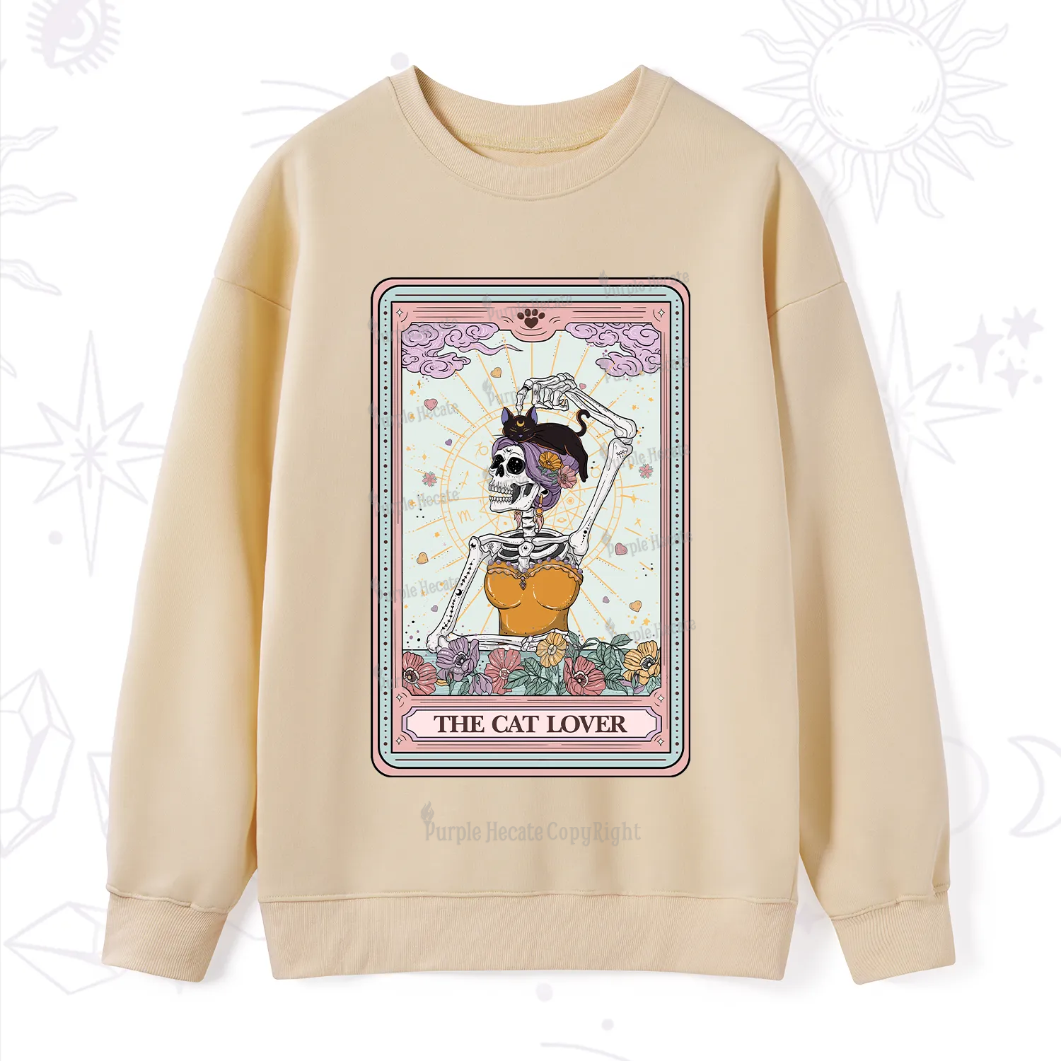 Purplehecate The Cat Lover Tarot Sweatshirt