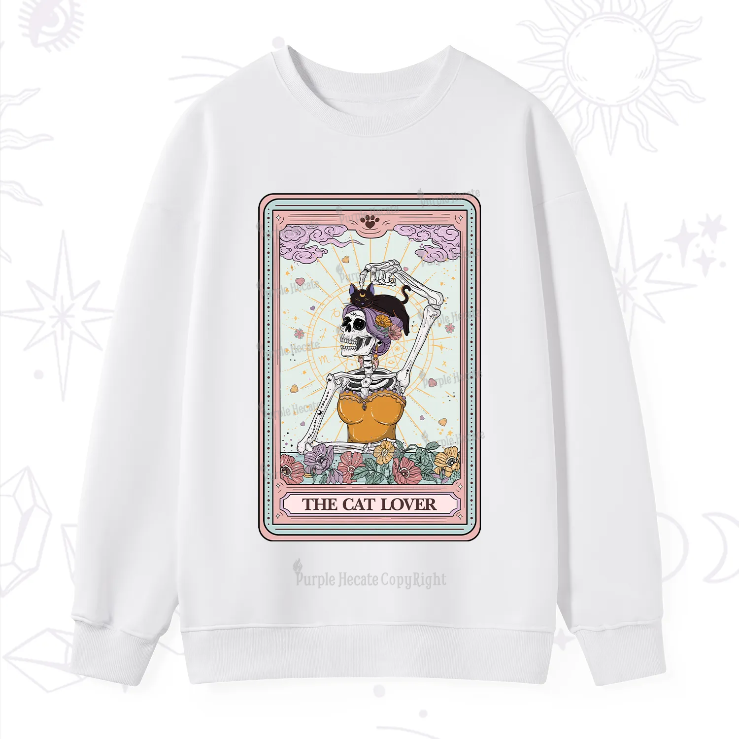 Purplehecate The Cat Lover Tarot Sweatshirt