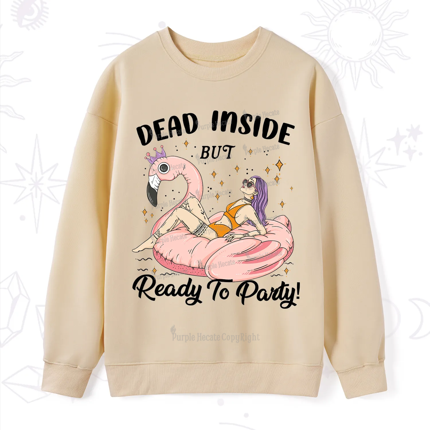 Purplehecate Dead Inside But Ready To Party Sweatshirt