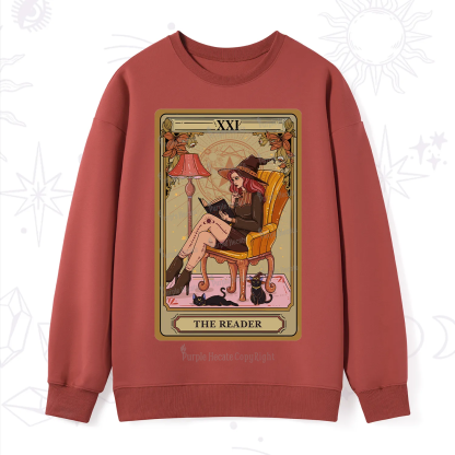 Purplehecate The Reader-Cat Mom Tarot Sweatshirt