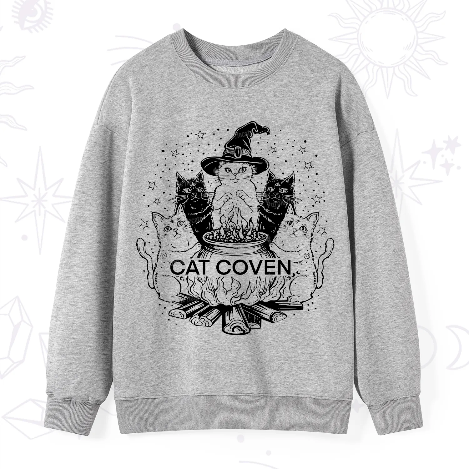 Purplehecate Witchy Cat Coven Sweatshirt